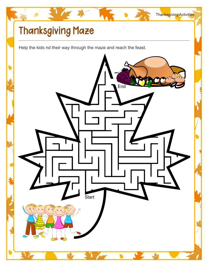 Printable Thanksgiving Activities