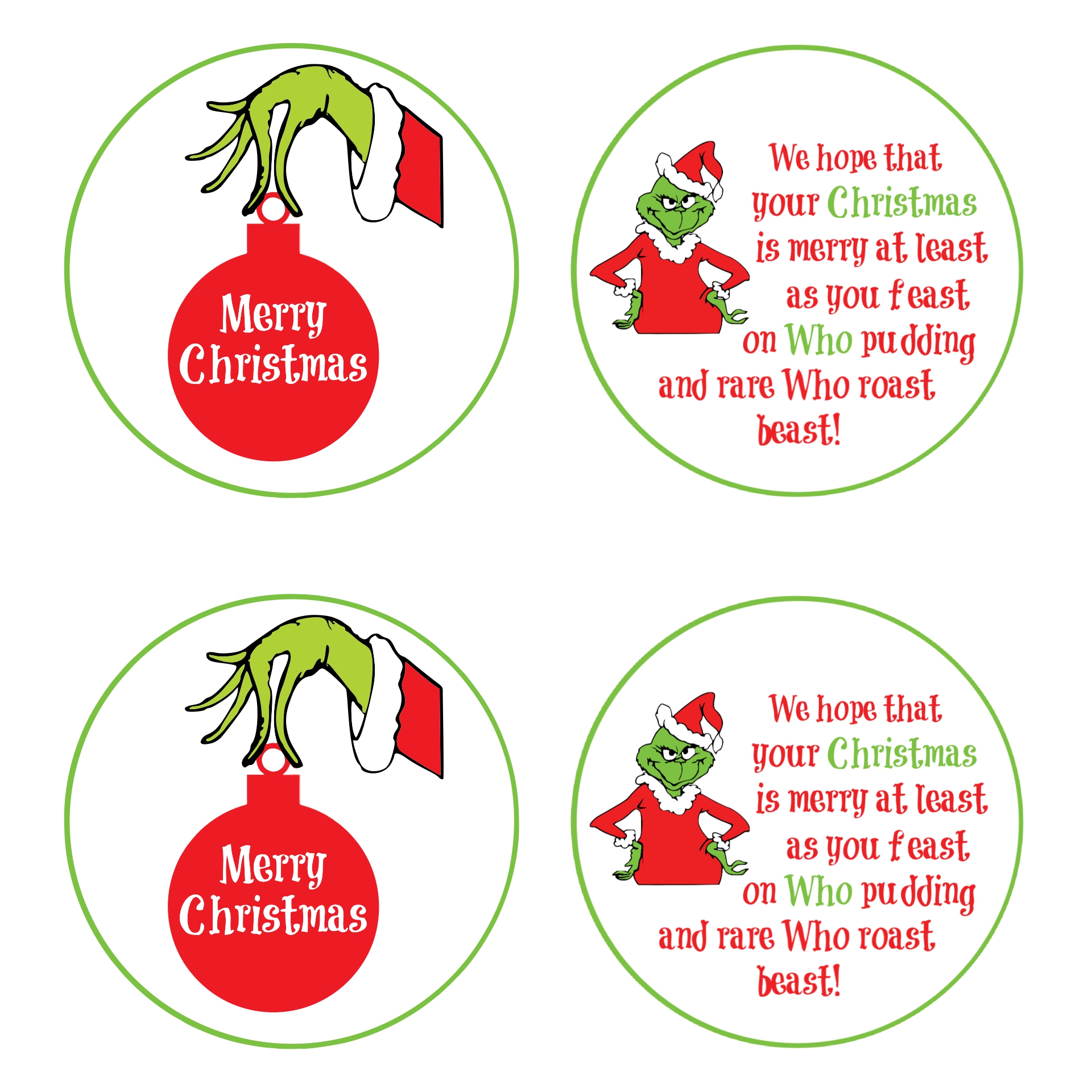 Free Printable Grinch Gift Tags Printable Word Searches Free Printable Grinch Gift Tags Printable Word Searches
