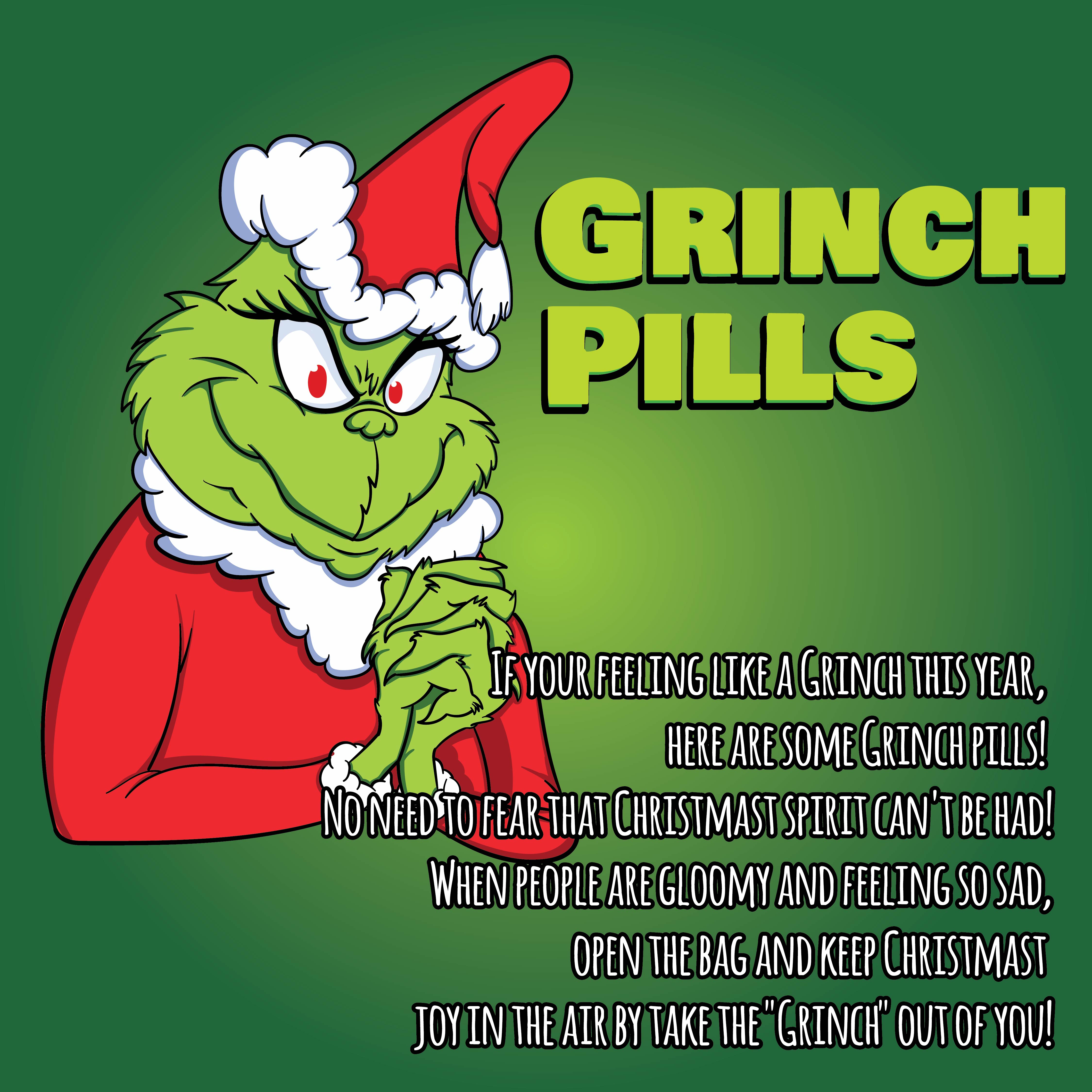 Grinch Pills Printable Tags