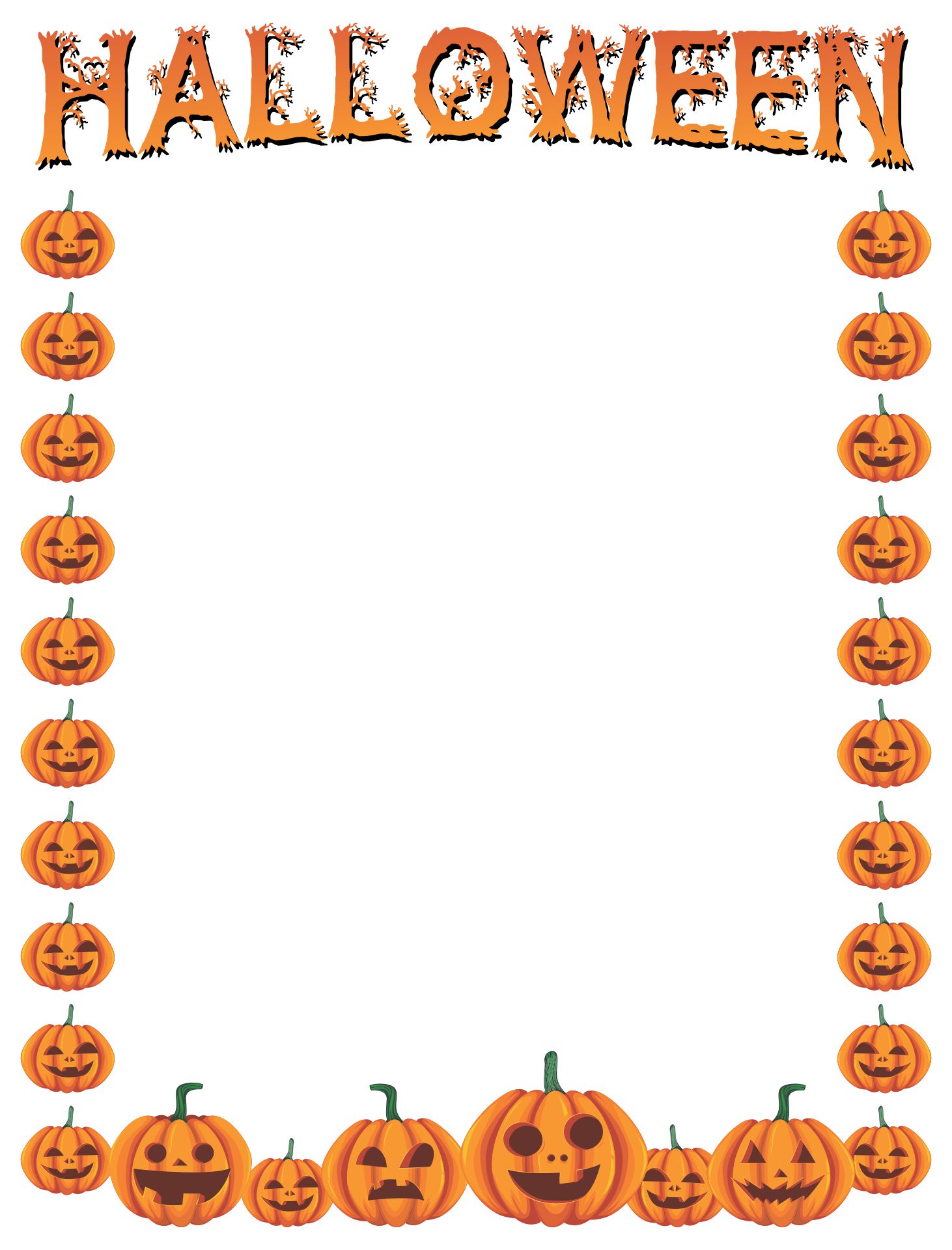 Halloween Pumpkin Border Clip Art