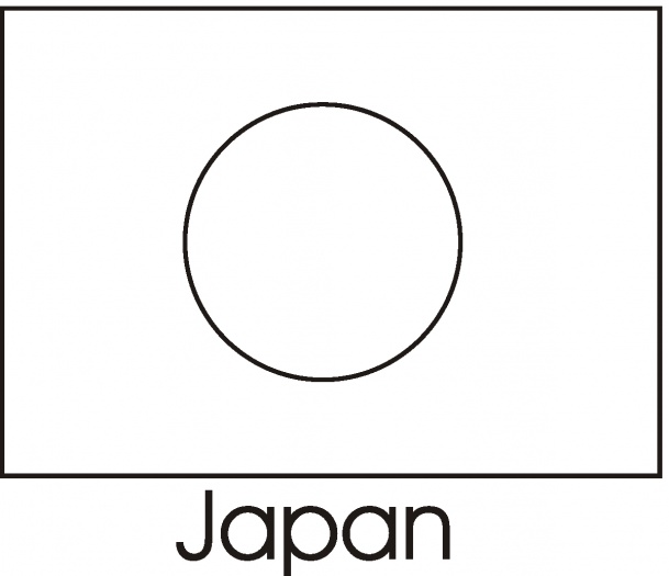 Japanese Flag Coloring Page Coloring Pages