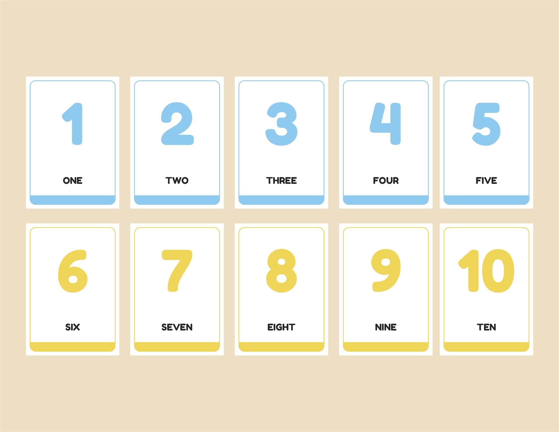 Digit Cards 1 10 10 Free PDF Printables Printablee