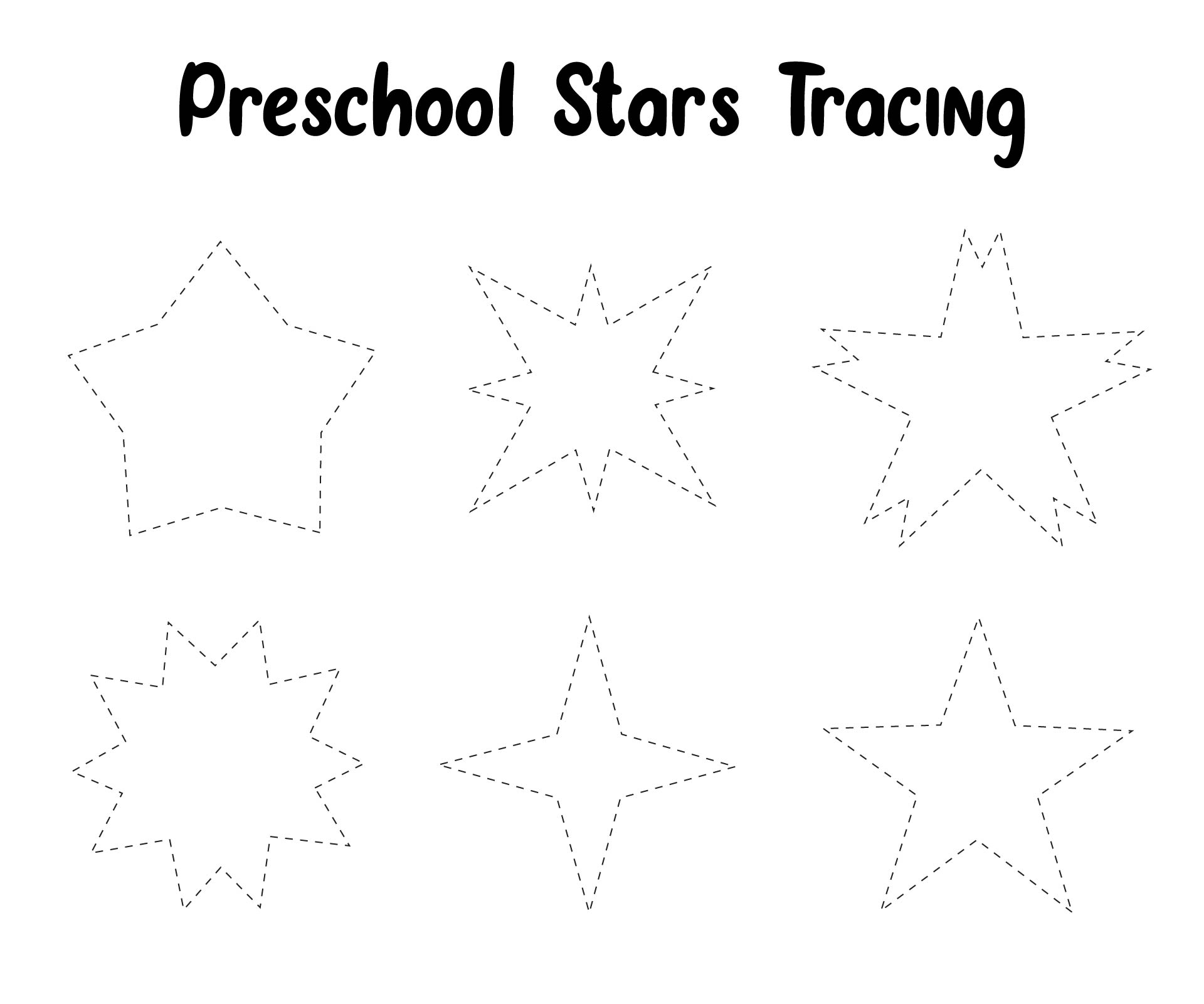 Printable Tracing Worksheets Preschool