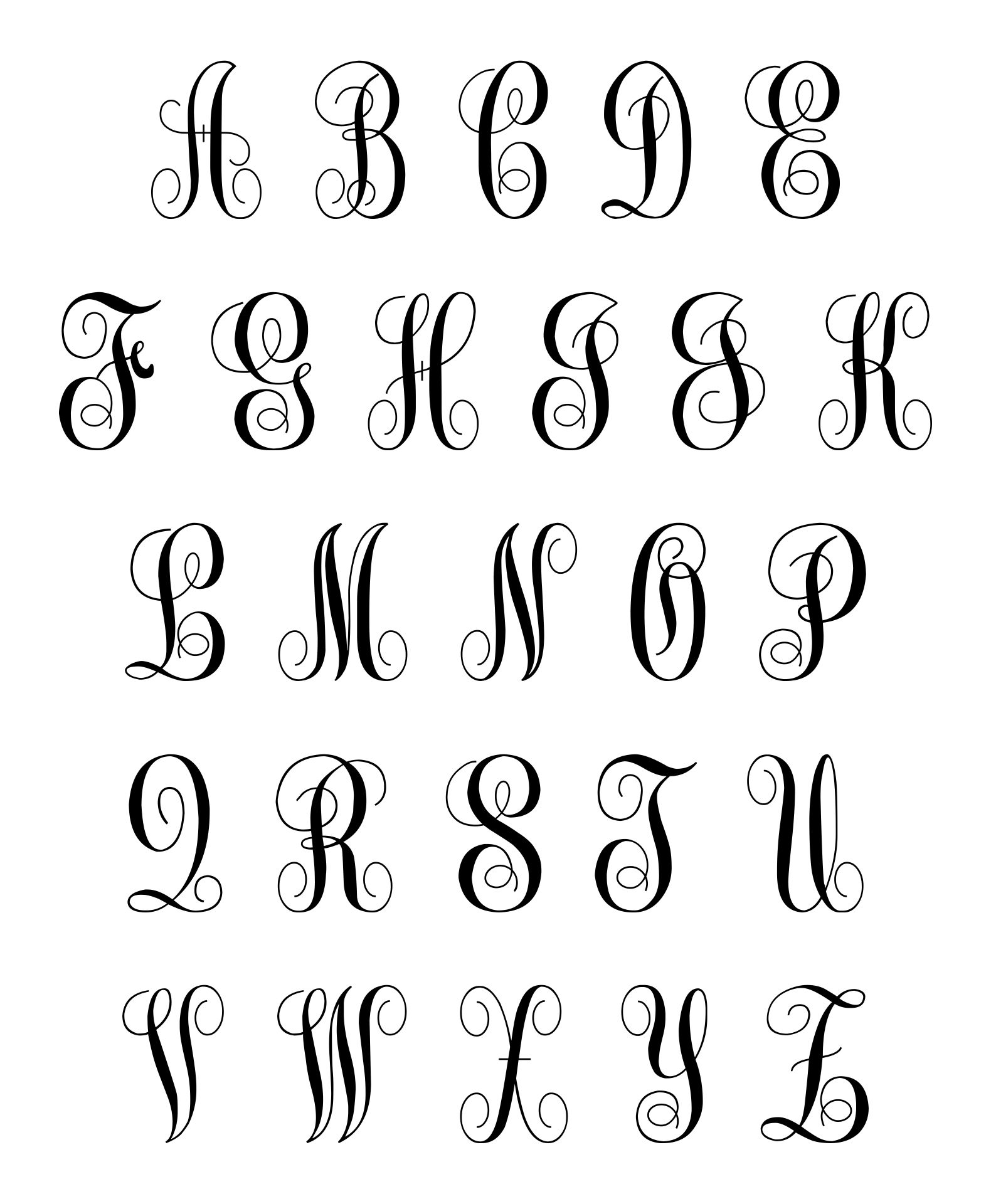 Printable Fonts