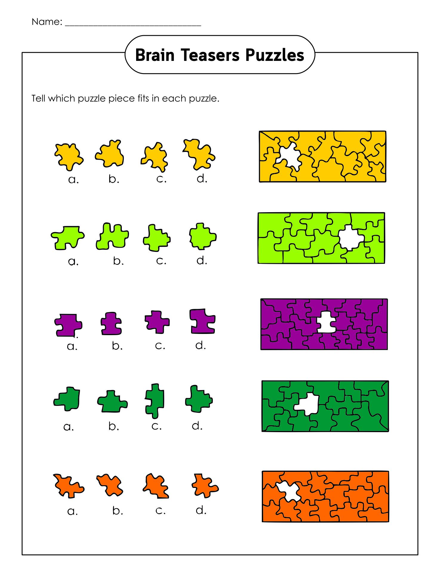 Online Brain Teaser Games For Adults