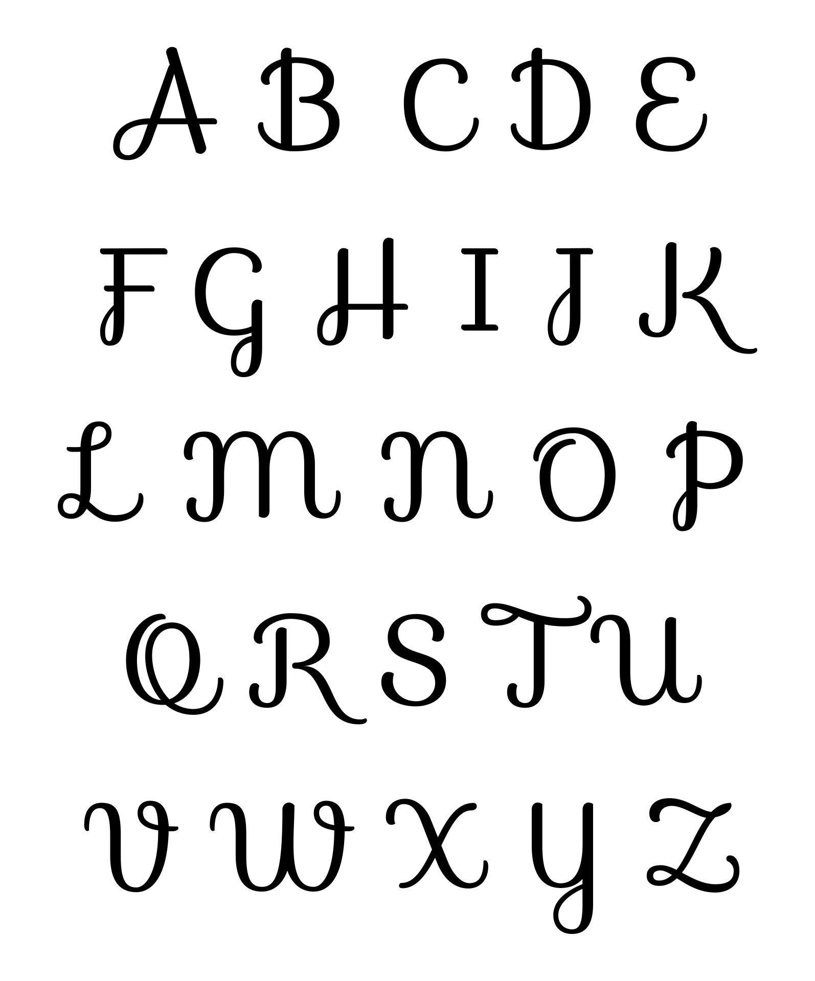 Printable Letter Fonts Printable World Holiday