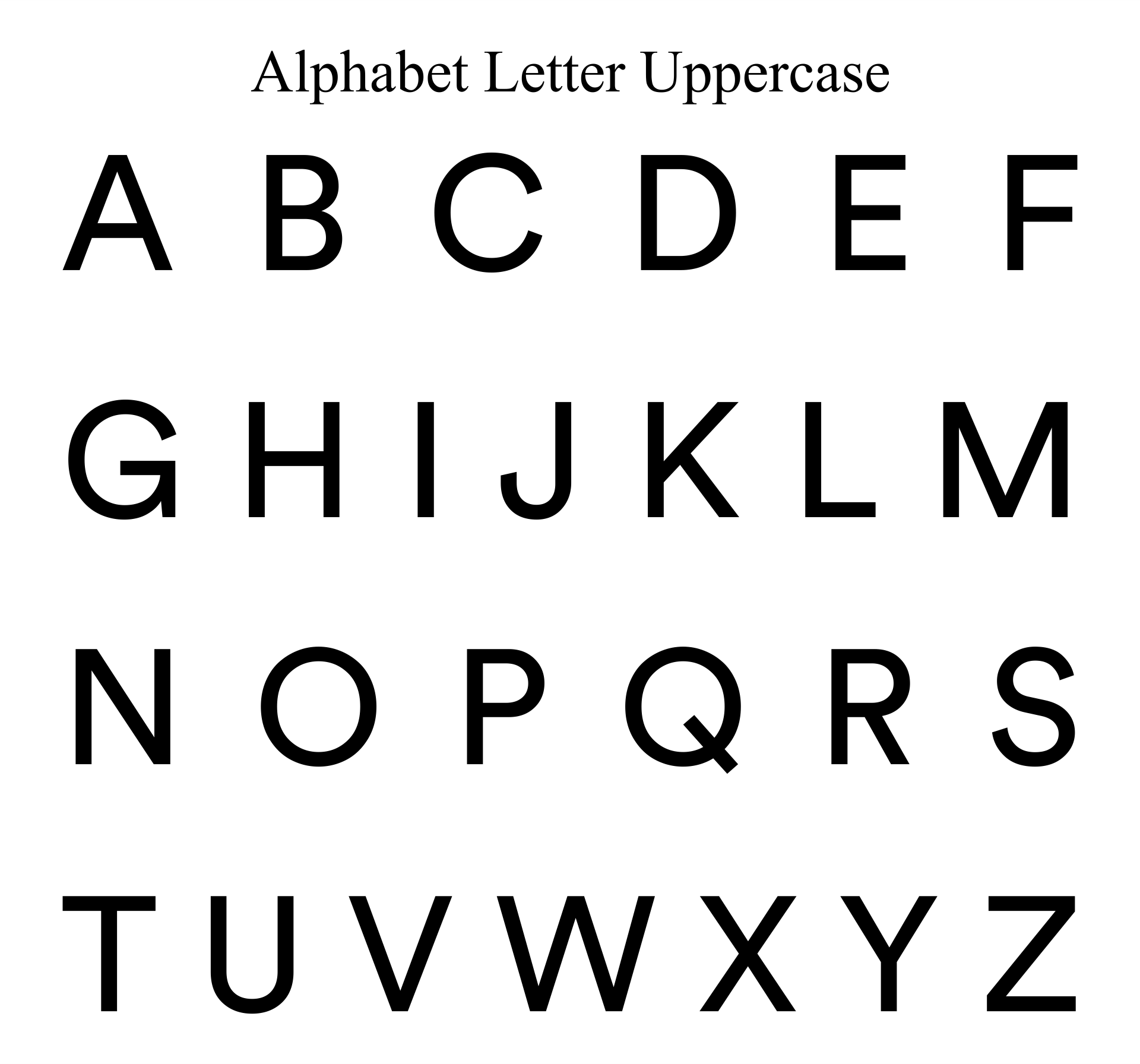 Printable Upper Case Letters Printable World Holiday