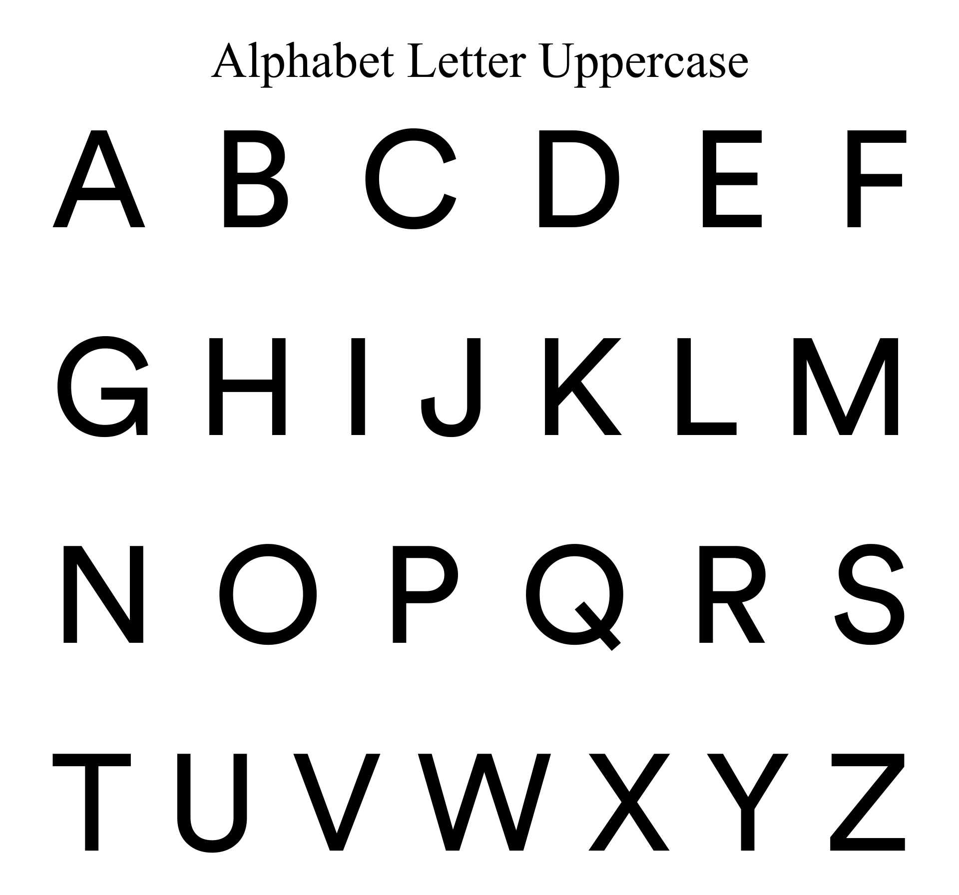 Free Printable Upper Case Alphabet Template