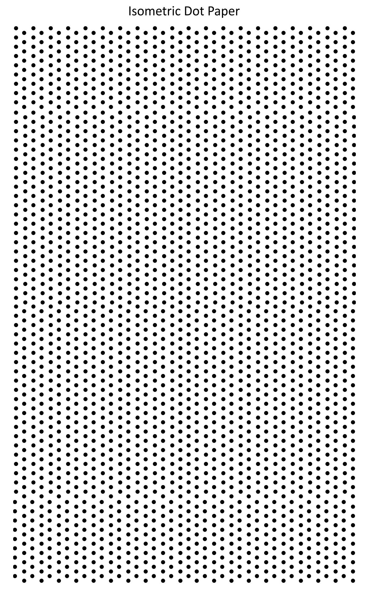 Printable Isometric Dot Paper