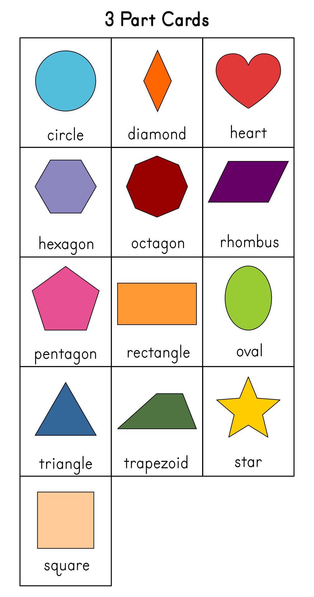 Free Shapes Printables For Preschool