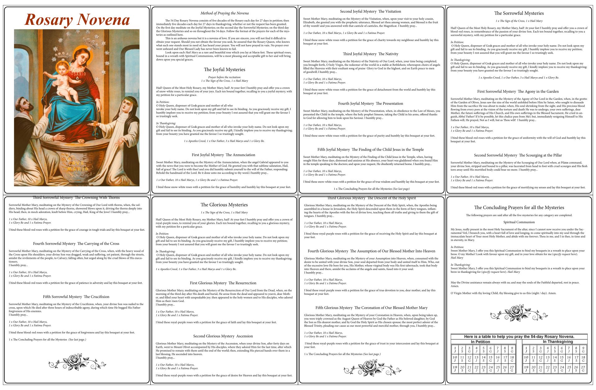 Free Printable Rosary Prayer Cards Printable Templates