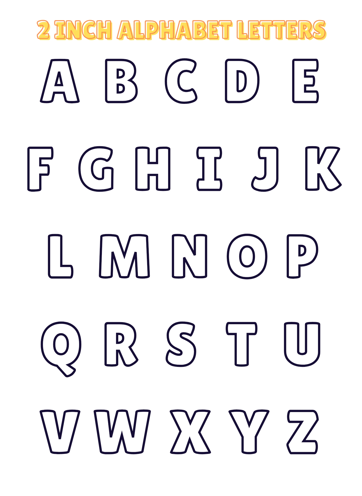 10 Best 2 Inch Alphabet Letters Printable Printablee Com Riset
