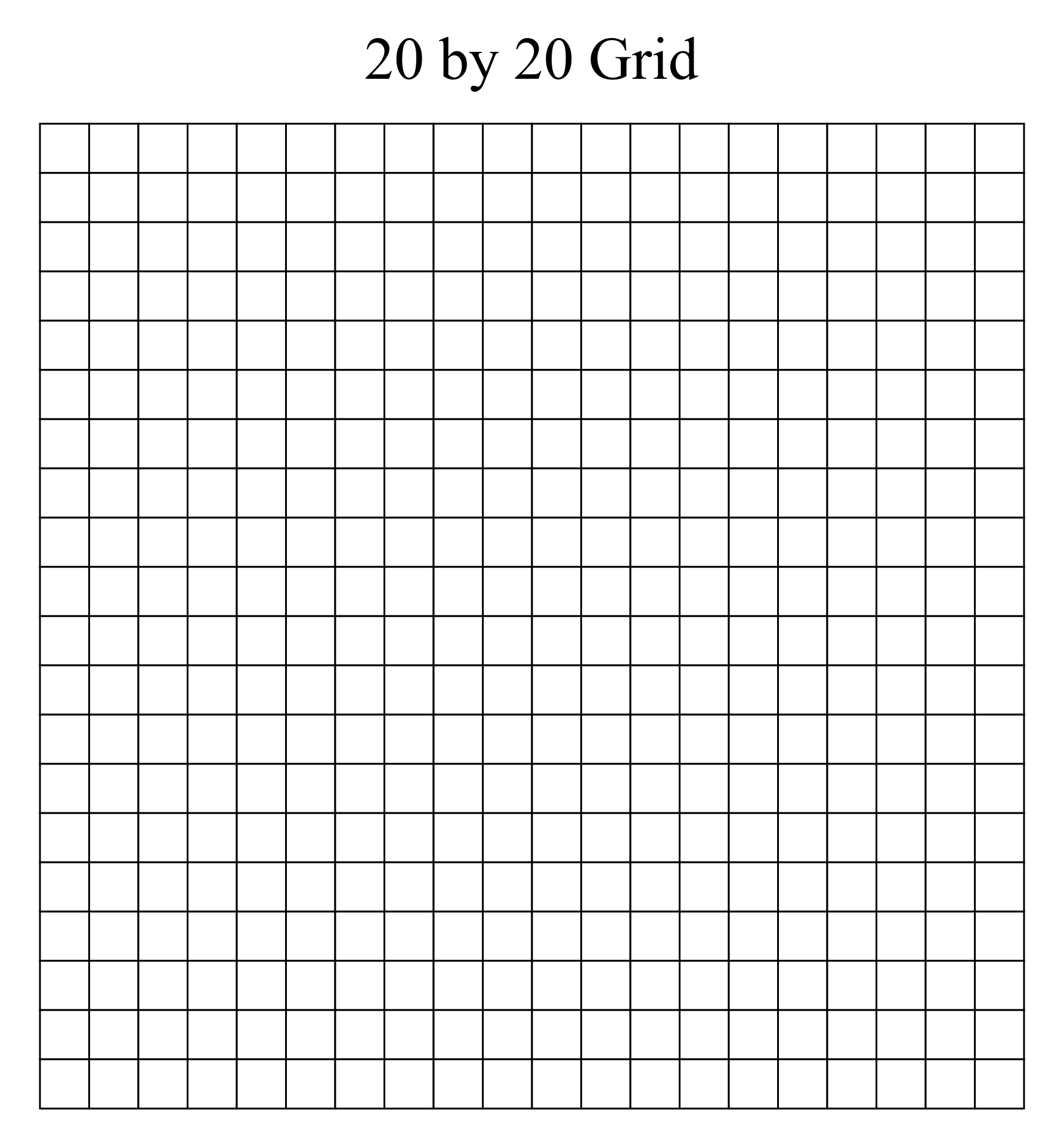 20x20 Graph Paper Printable Printable Templates