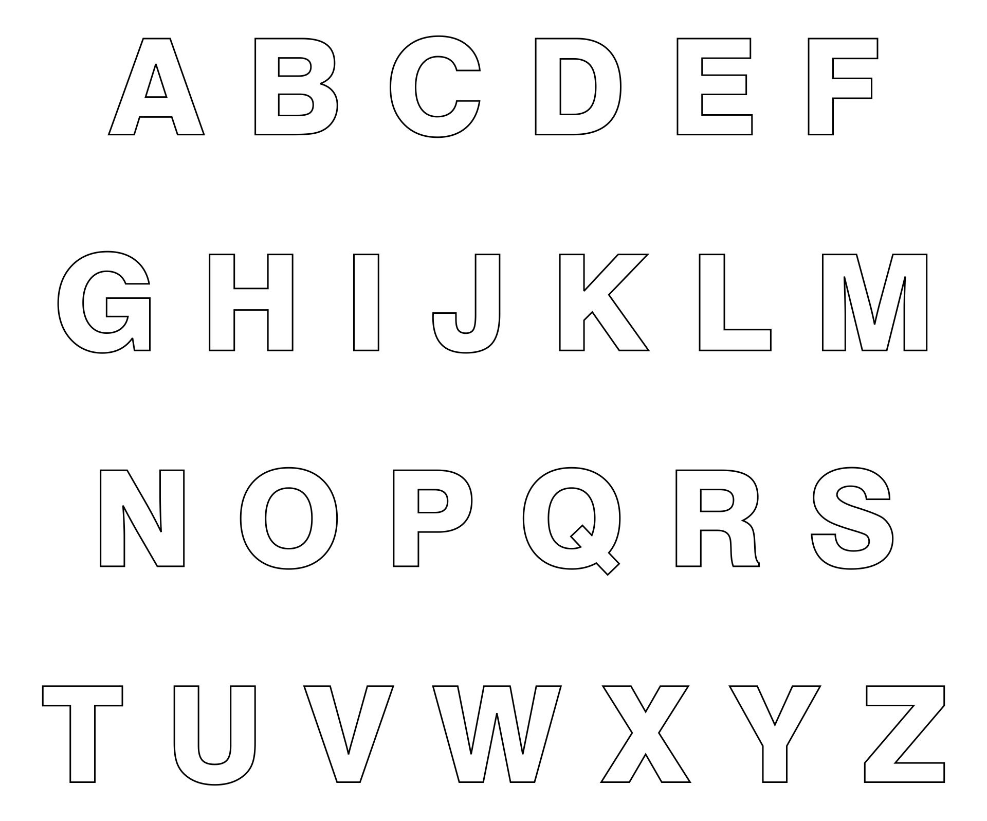 10 Best Free Printable Alphabet Stencil Letters Template