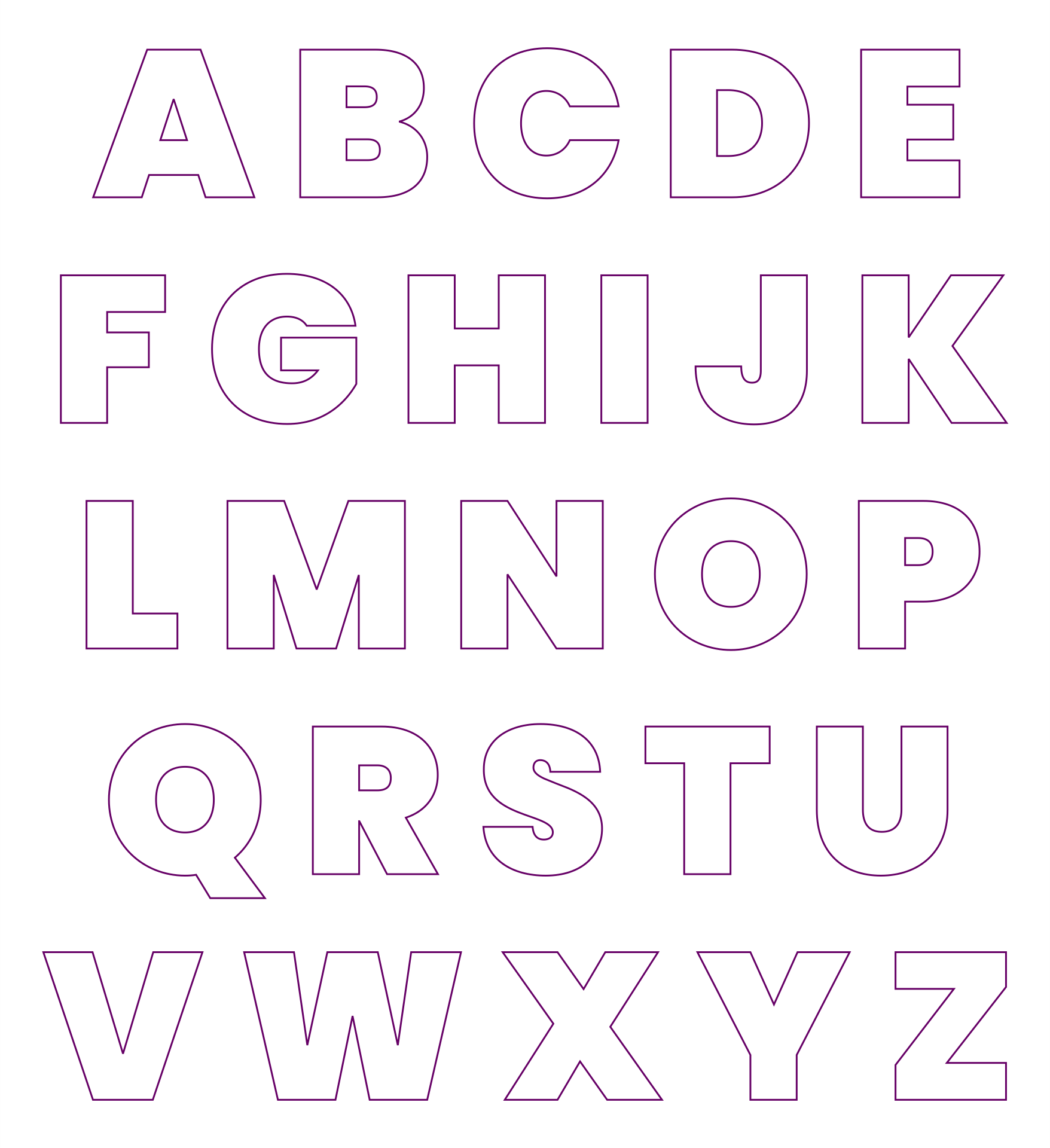 Free Printable Cut Out Alphabet Letters Big Letters A85