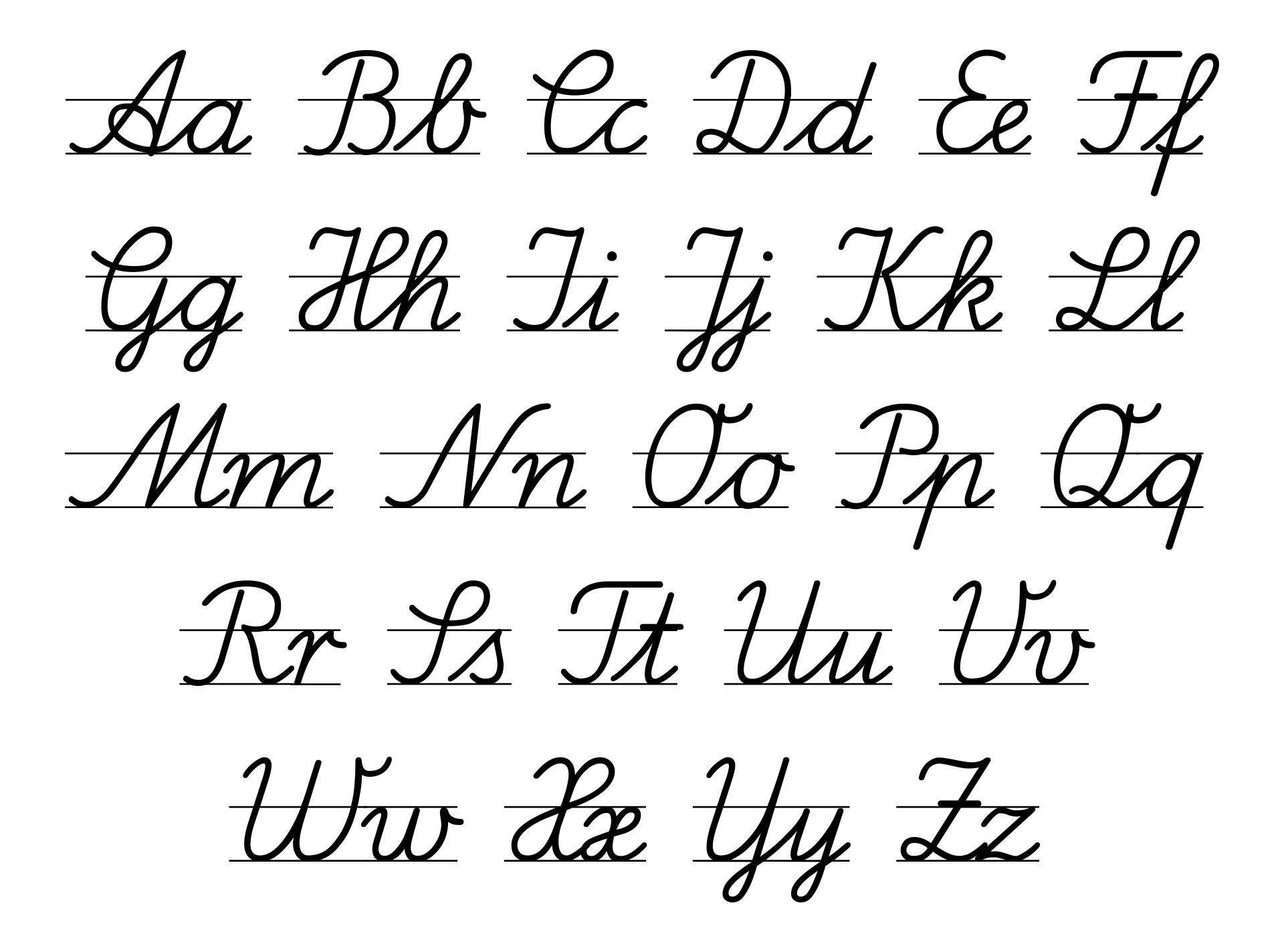 Cursive Letters Uppercase And Lowercase