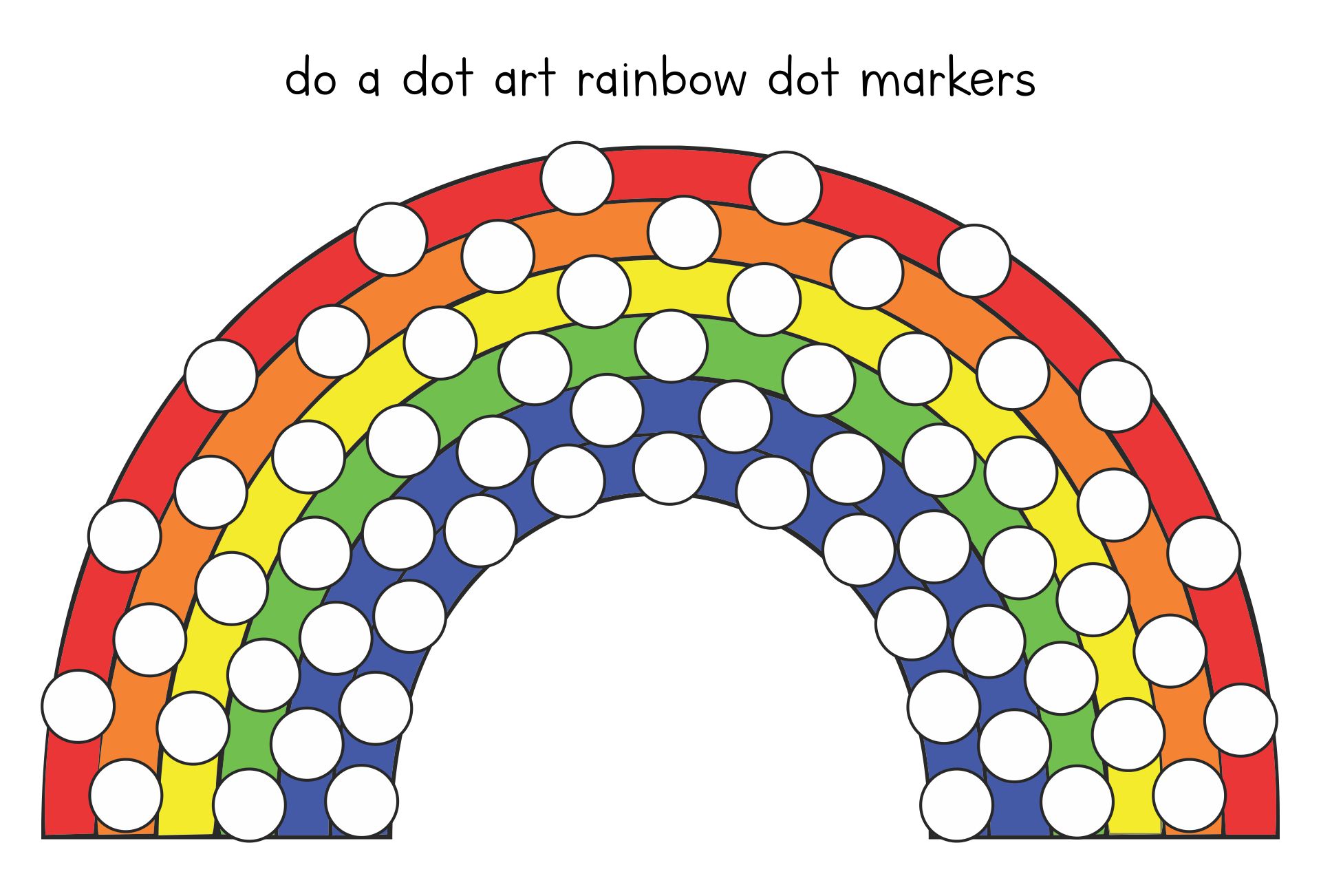 Rainbow Dot Marker Printable Printable Templates