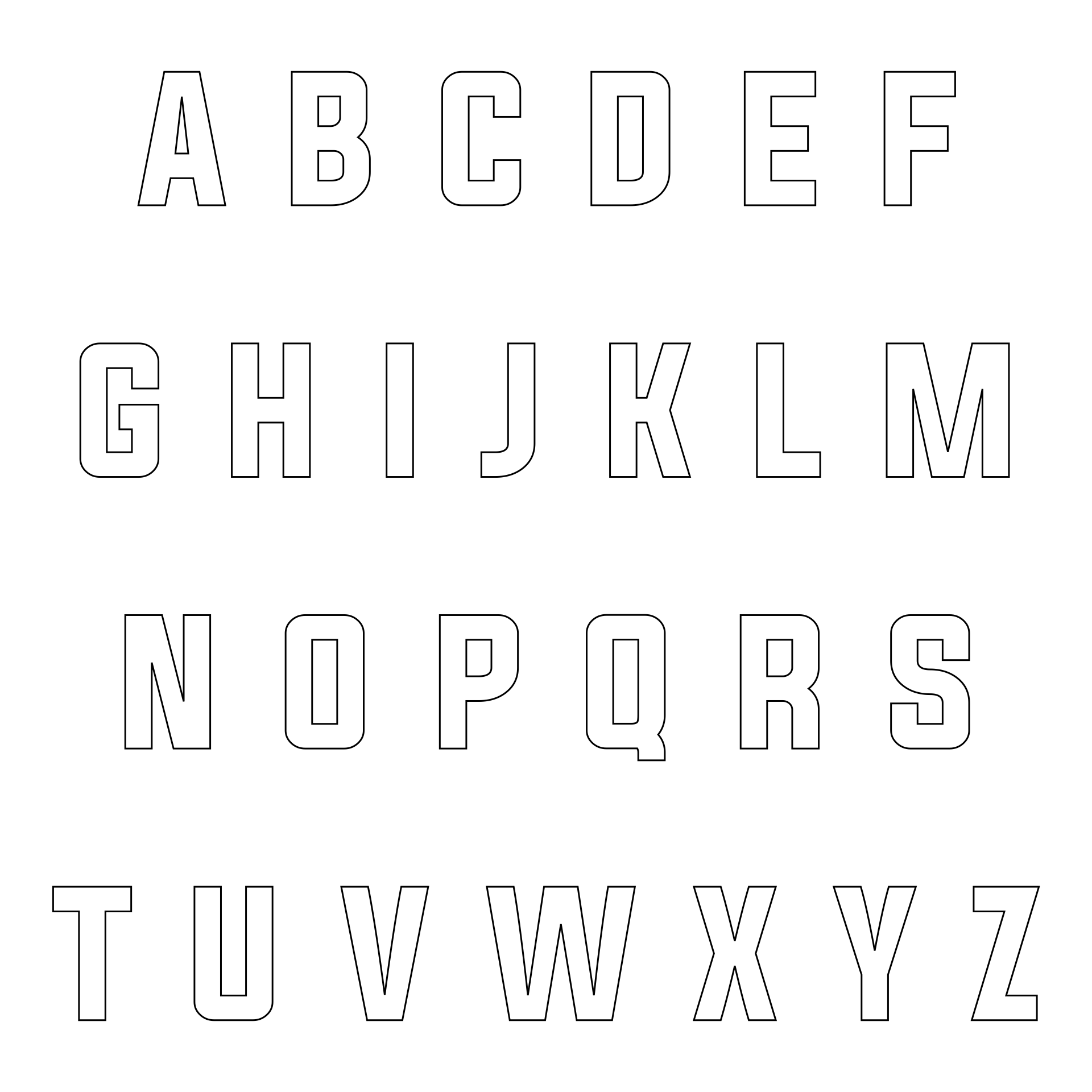 Alphabet Template Printable