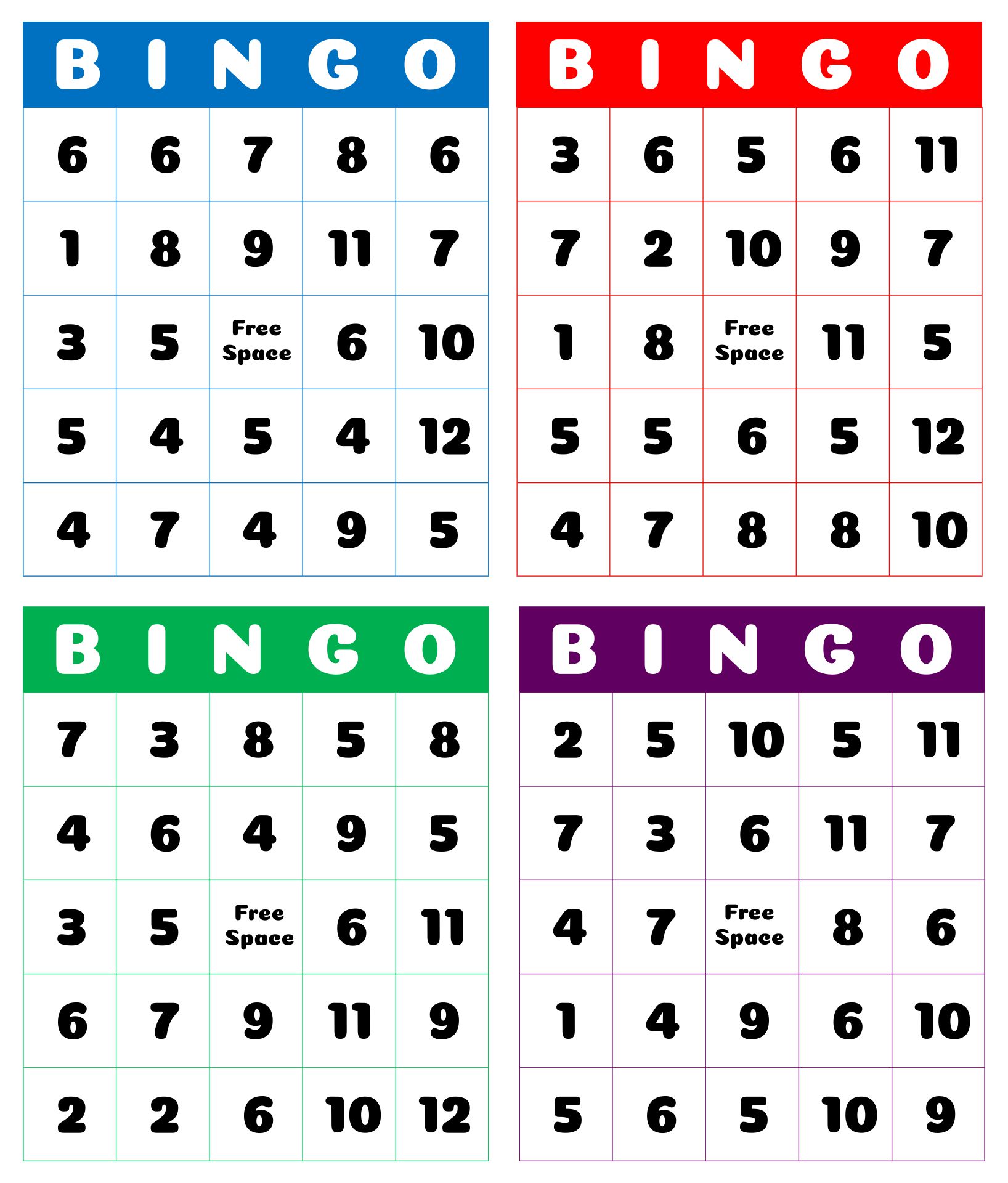 10 Best Free Printable Number Bingo Printablee