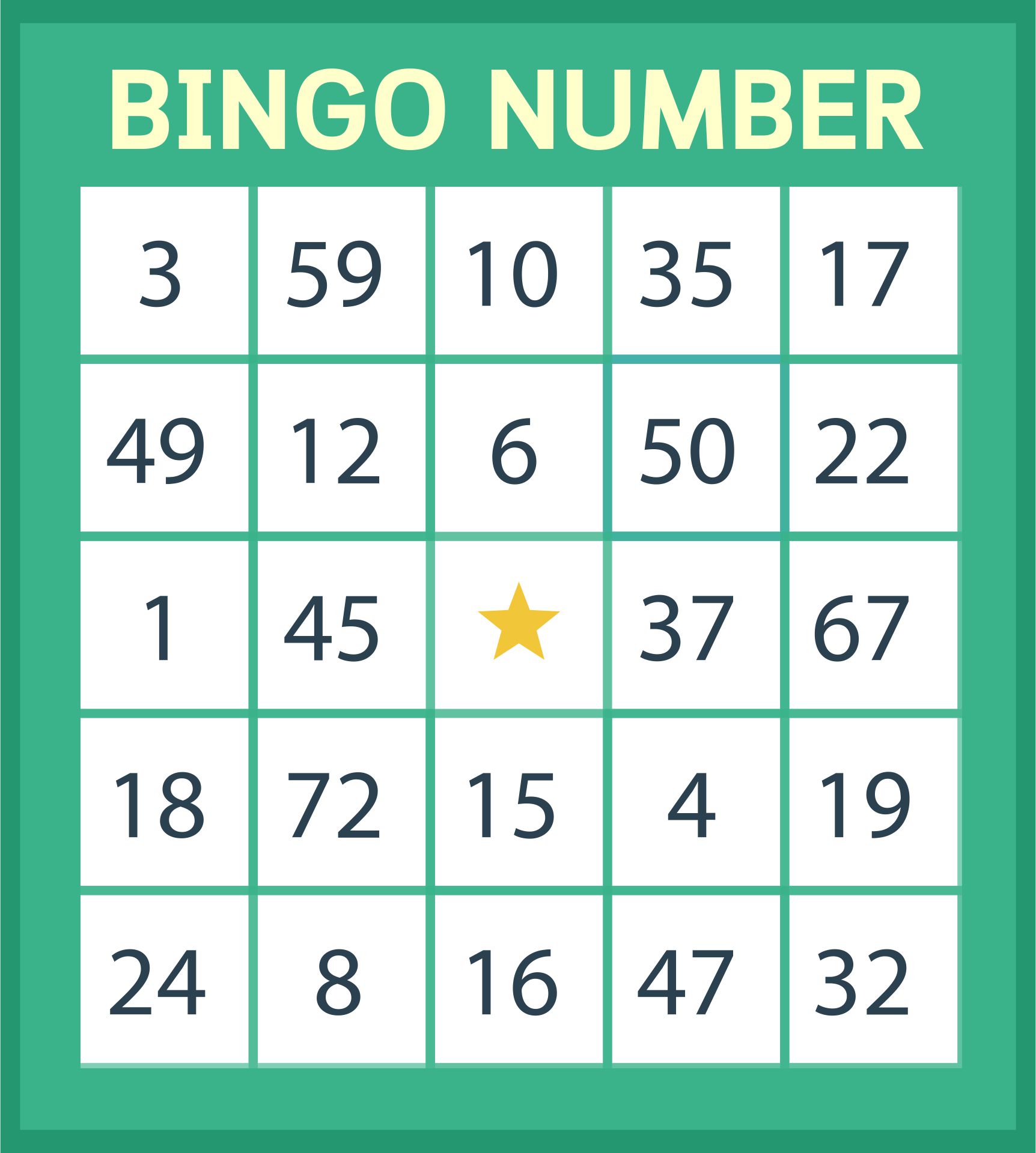 Free Printable Bingo Cards With Numbers