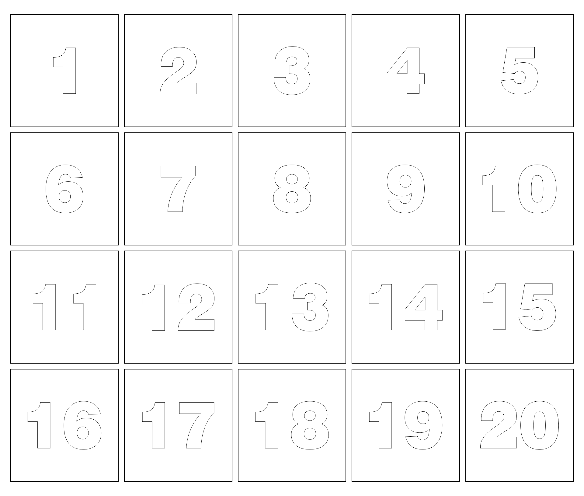 10 Best Large Printable Number Cards 1 20 PDF For Free At Printablee