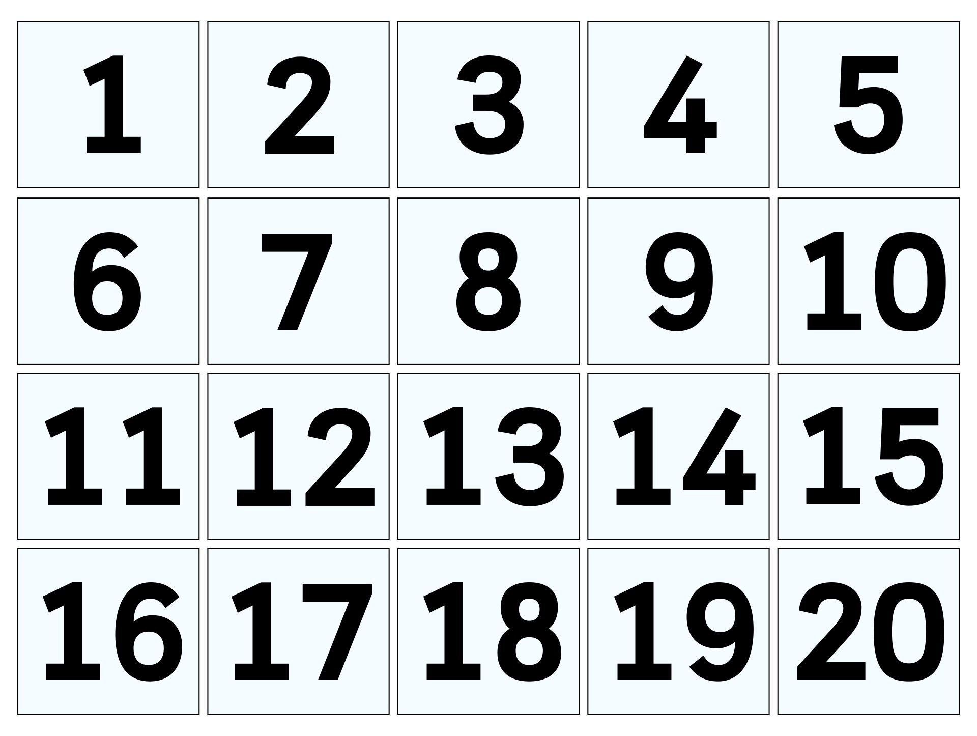 Large Printable Numbers 1 20 Images And Photos Finder