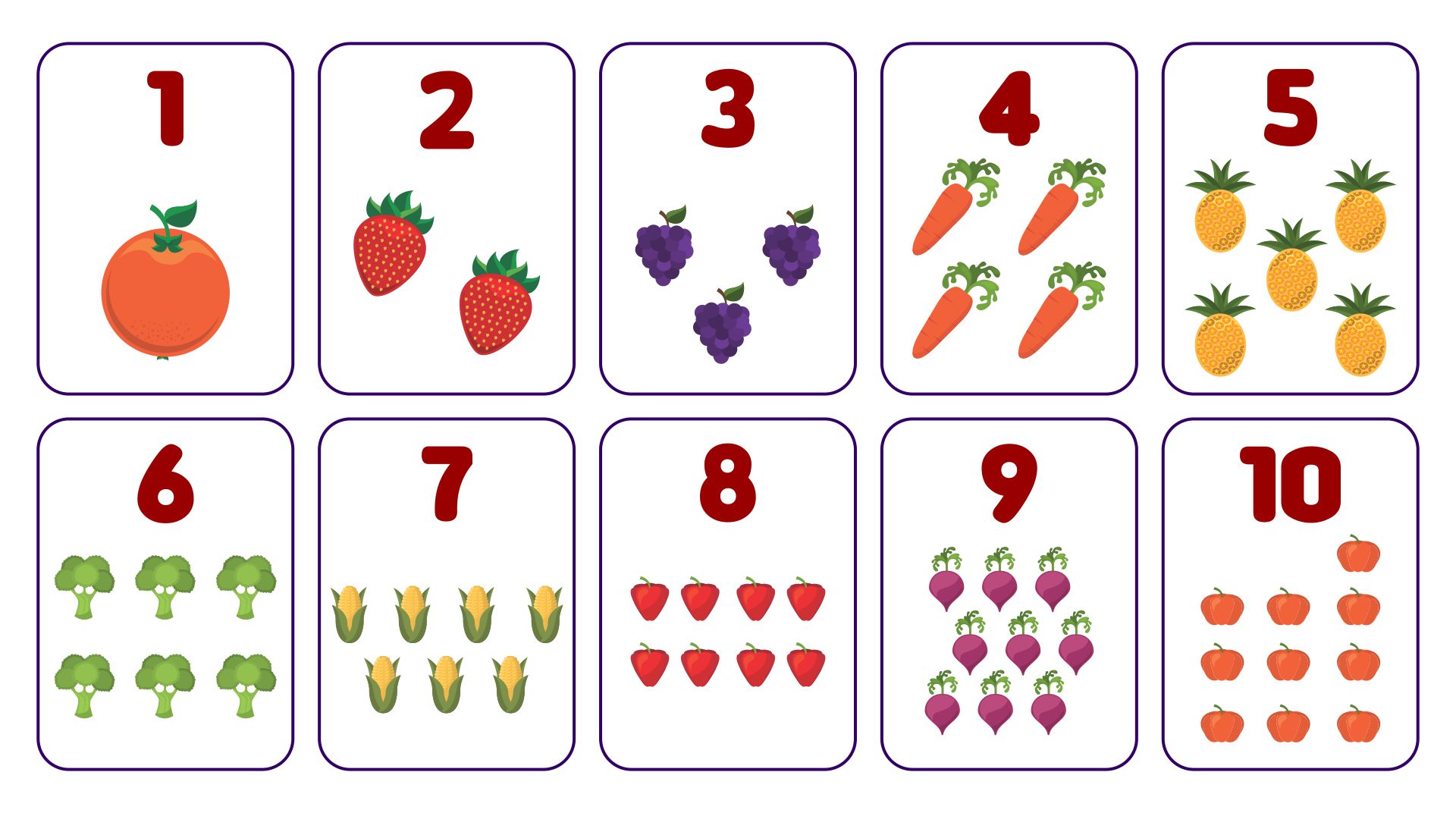 Number Cards 1 10 Printable Free