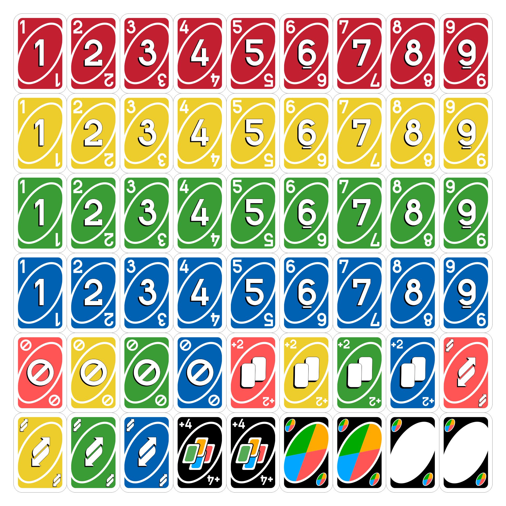 Free Printable Uno Deck Templates - Genshin Impact