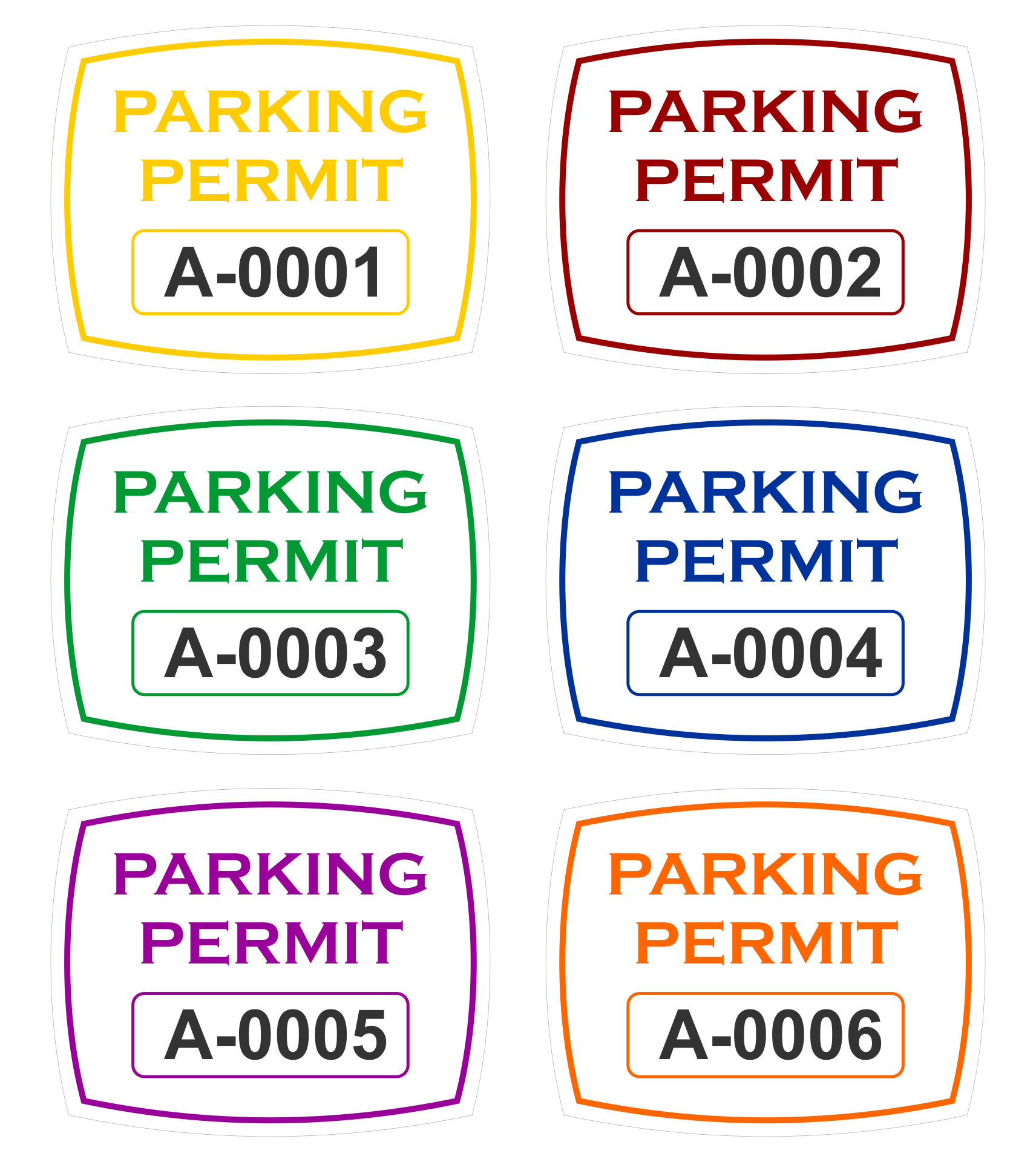 Free Printable Parking Permit Template Printable Templates