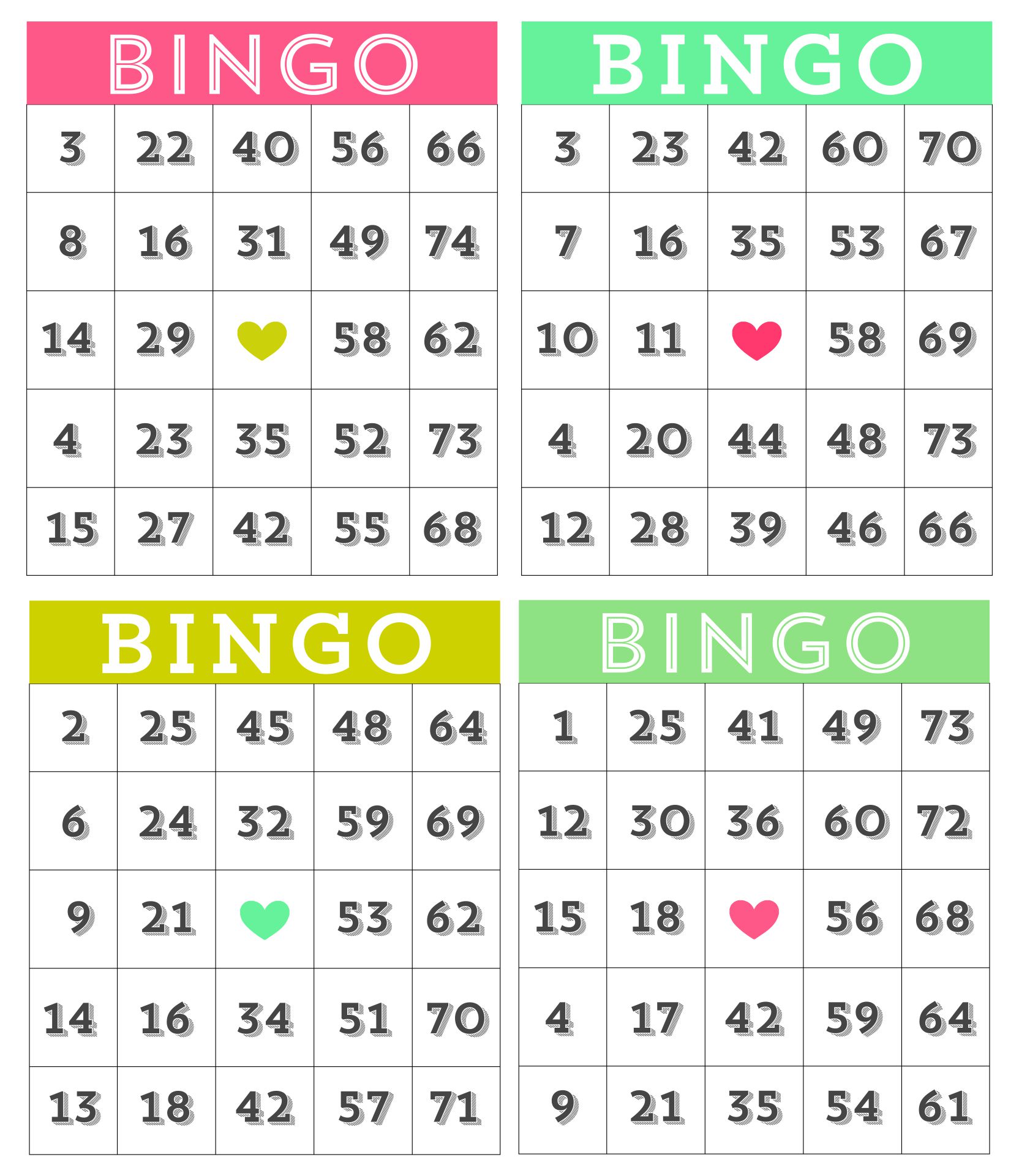 10 Best Paper Bingo Sheets Printable Printablee