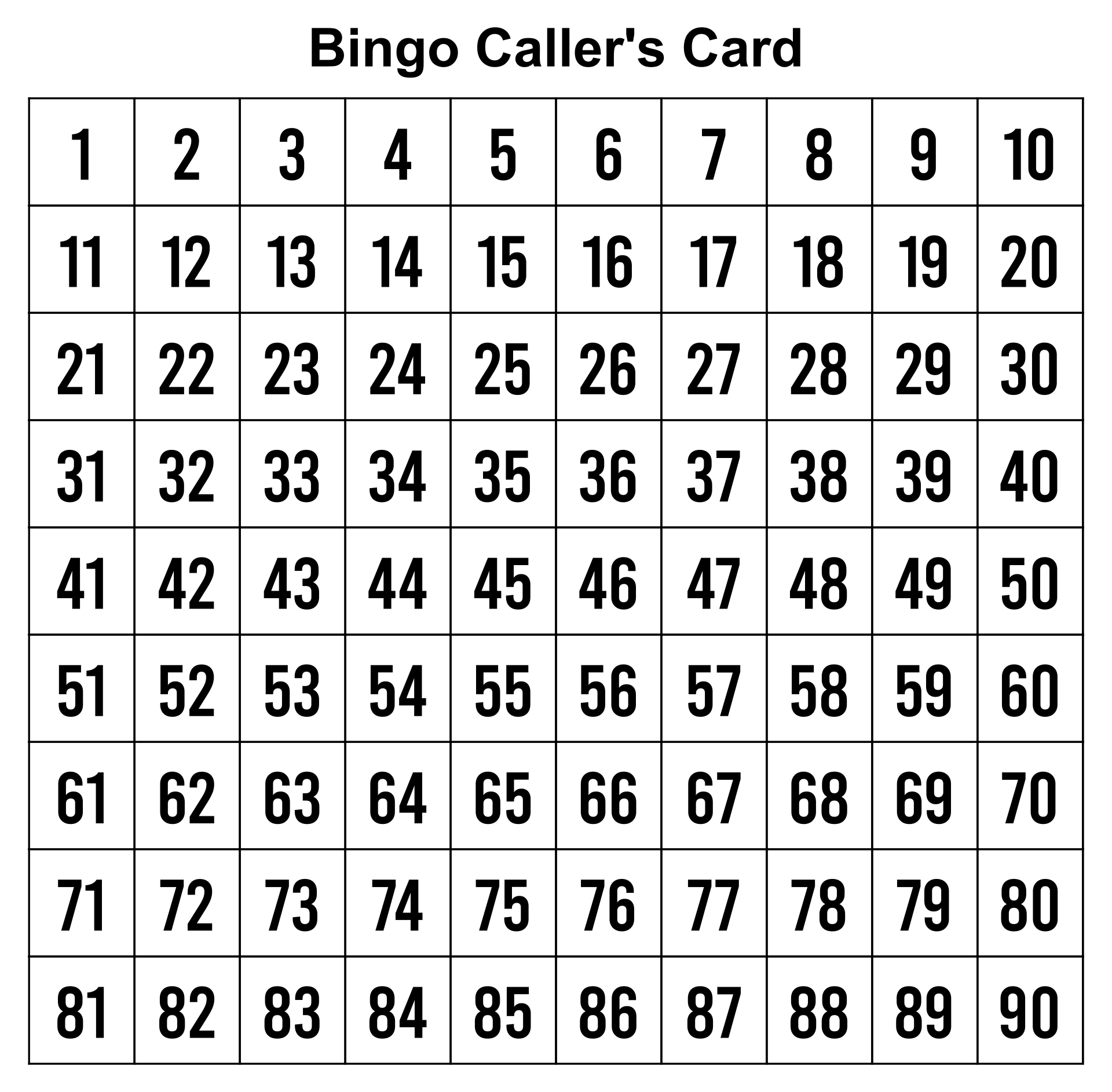 10 Best Free Printable Bingo Numbers Sheet PDF For Free At Printablee