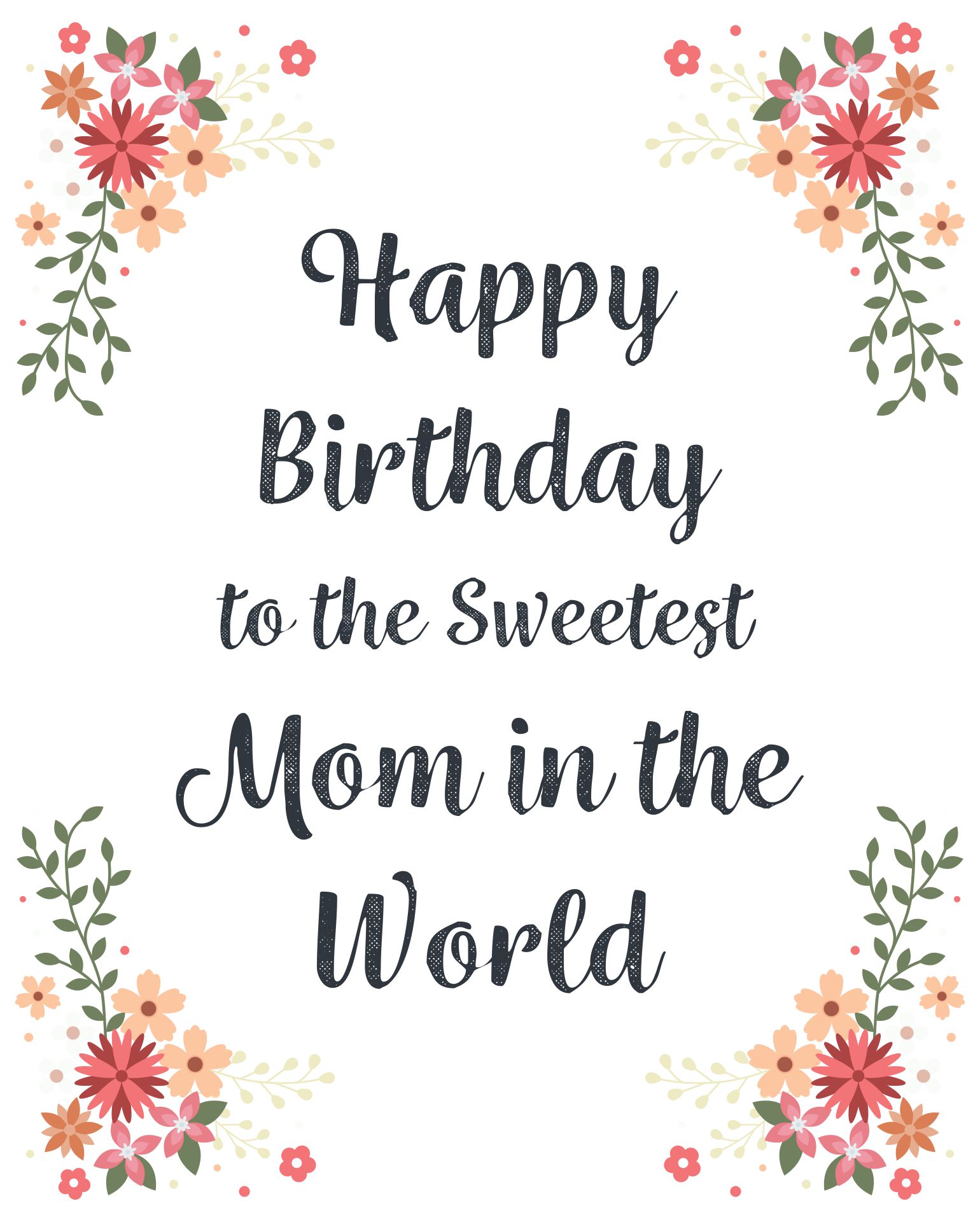 Birthday Cards For Mom 10 Free PDF Printables Printablee