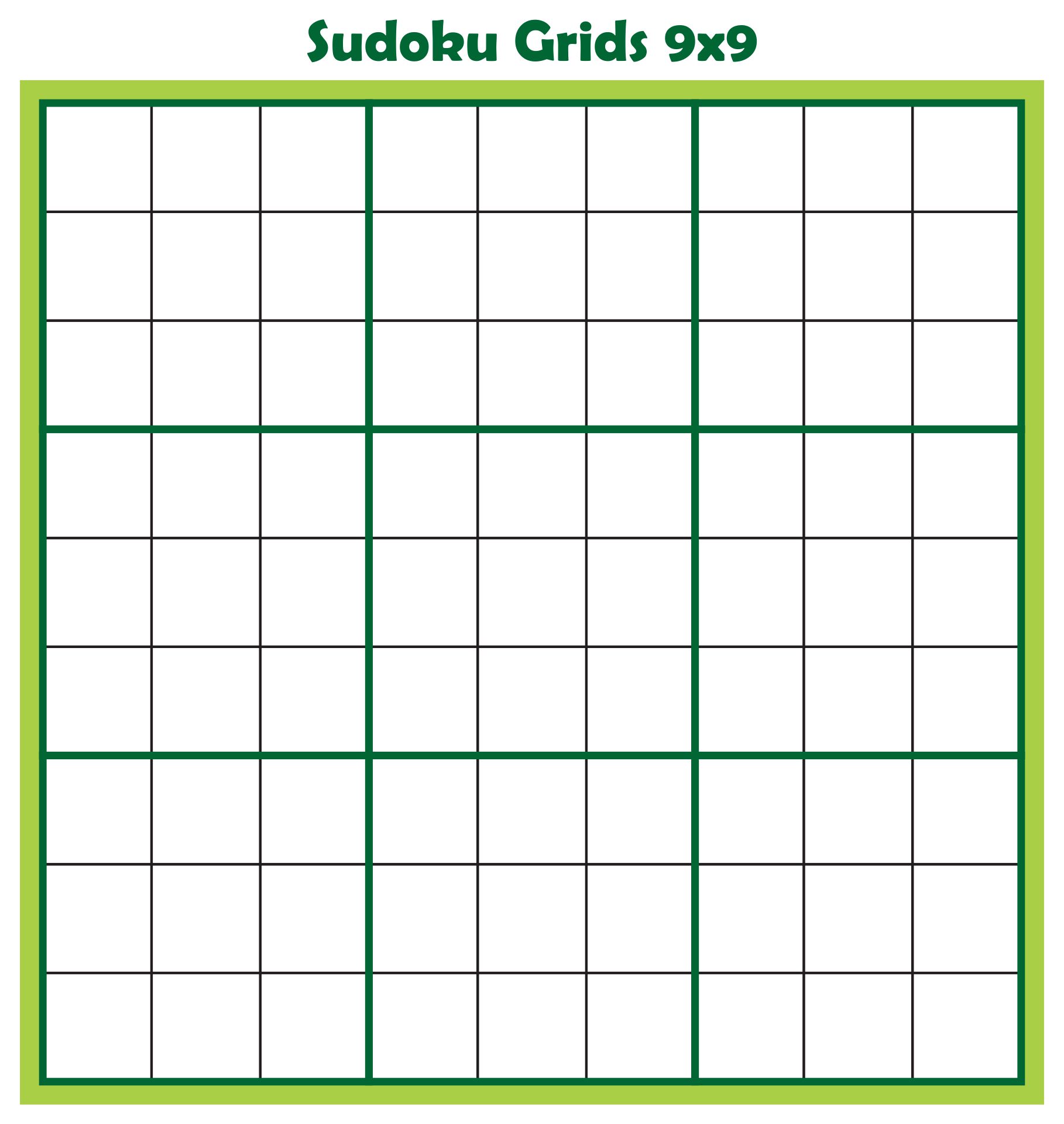 Printable Blank Sudoku Grids Printable Templates