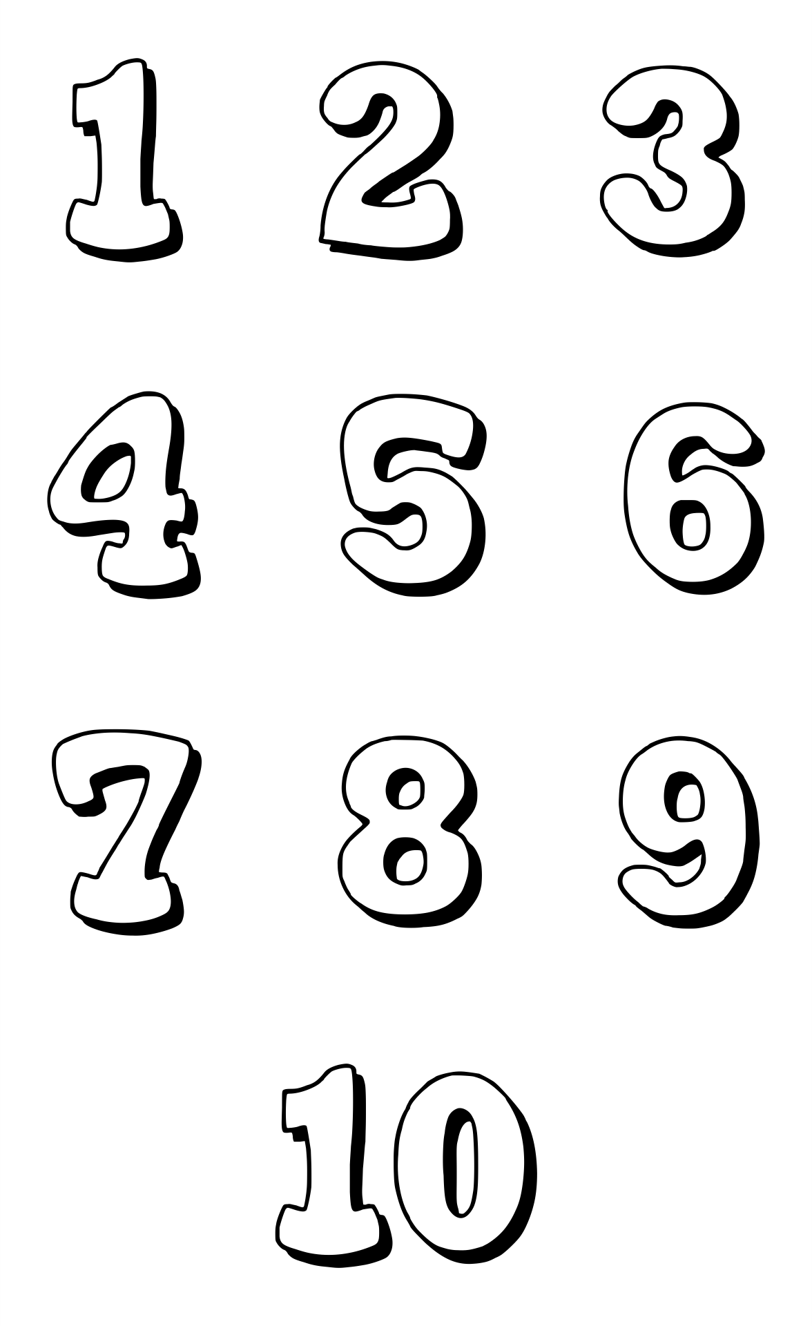 Free Printable Number Bubble Letters Bubble Number 1 Freebie Finding