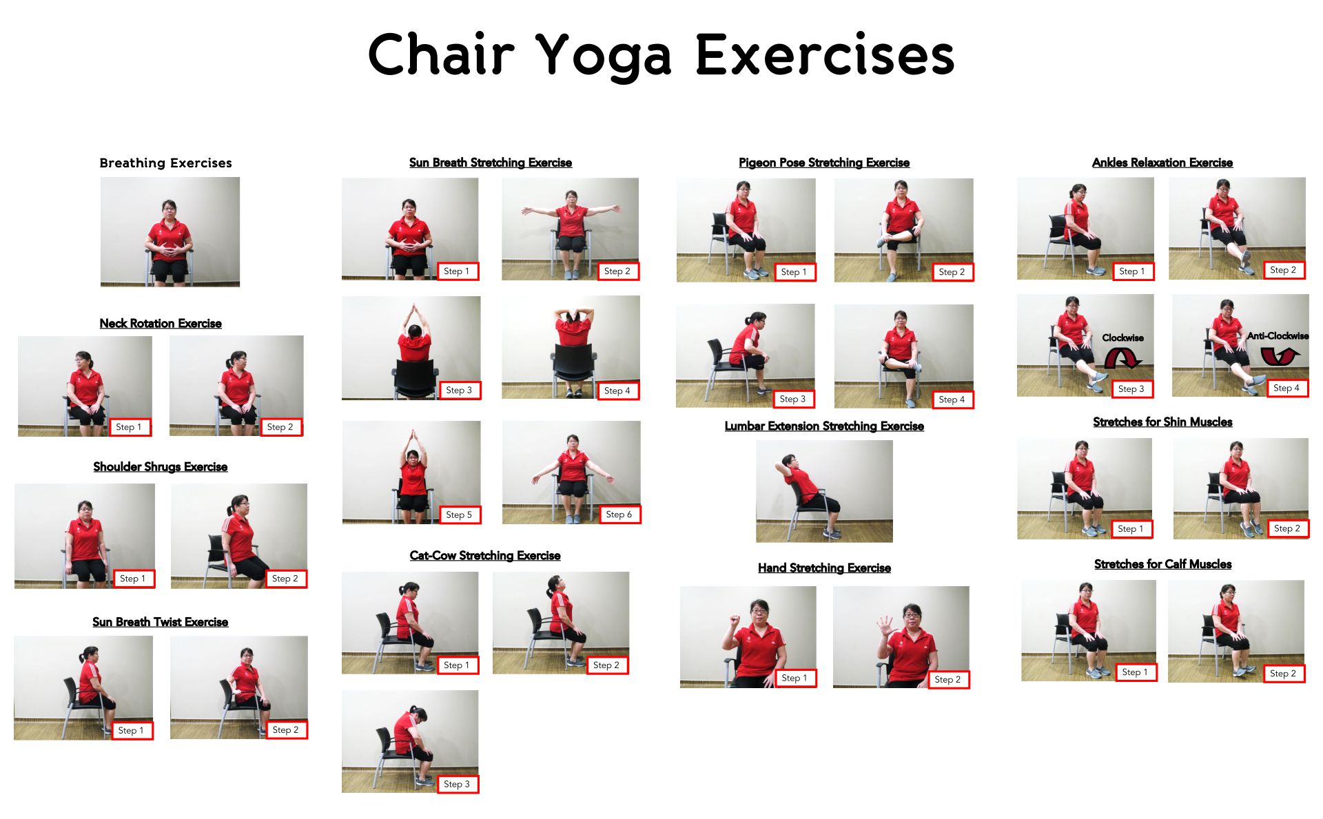 Free Printable Chair Yoga Exercises For Seniors