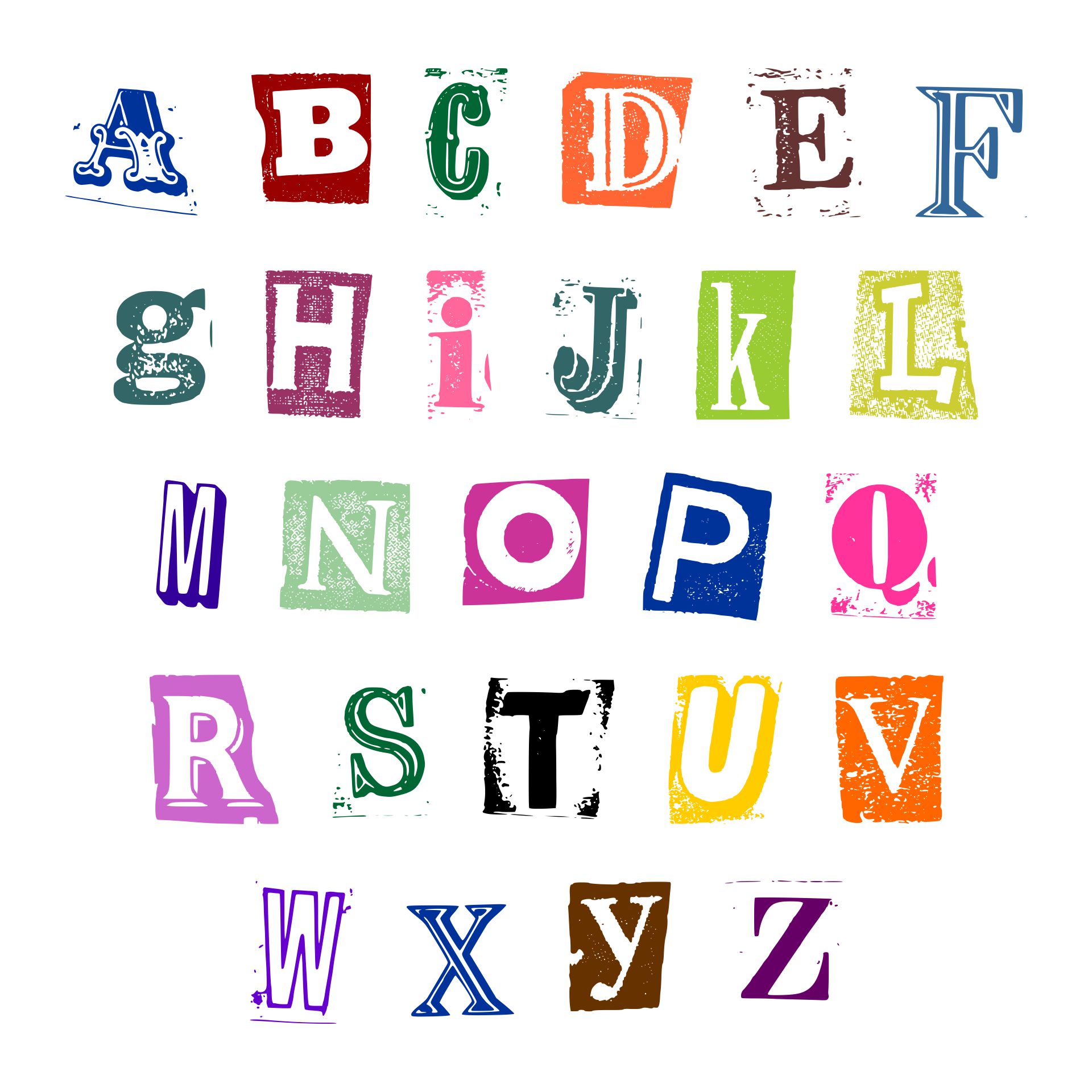 Letter Cutouts Printable Printable World Holiday