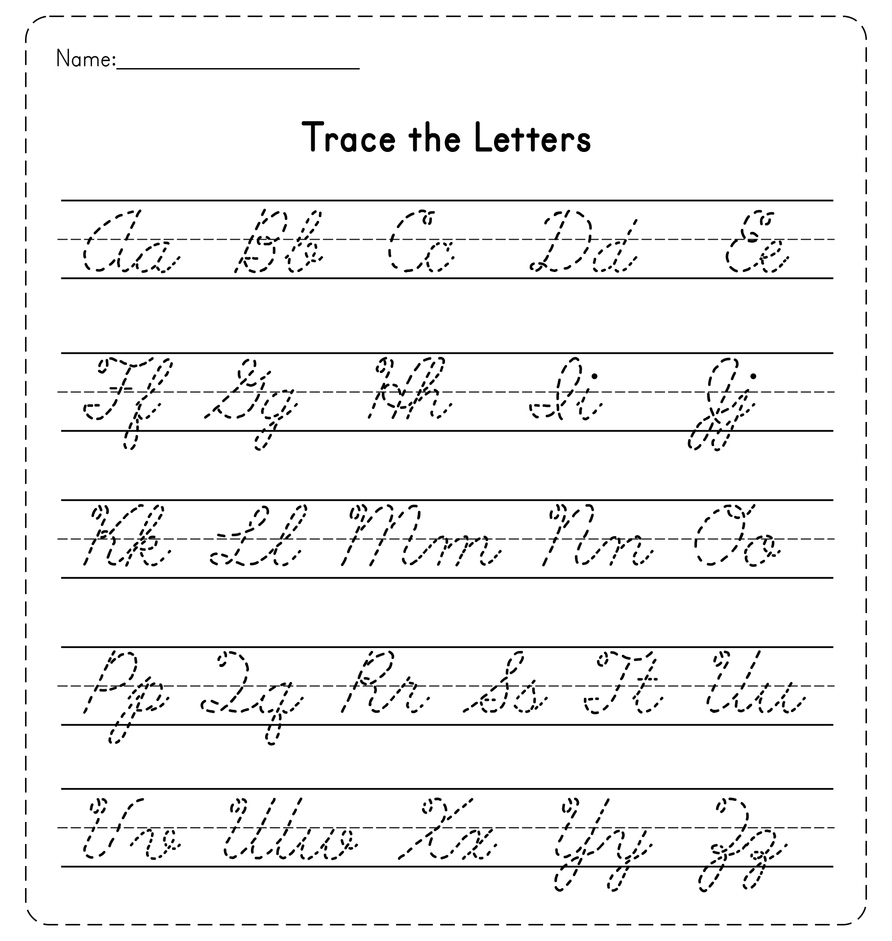 10 Best Handwriting Printable Kindergarten Worksheets PDF for Free at ...
