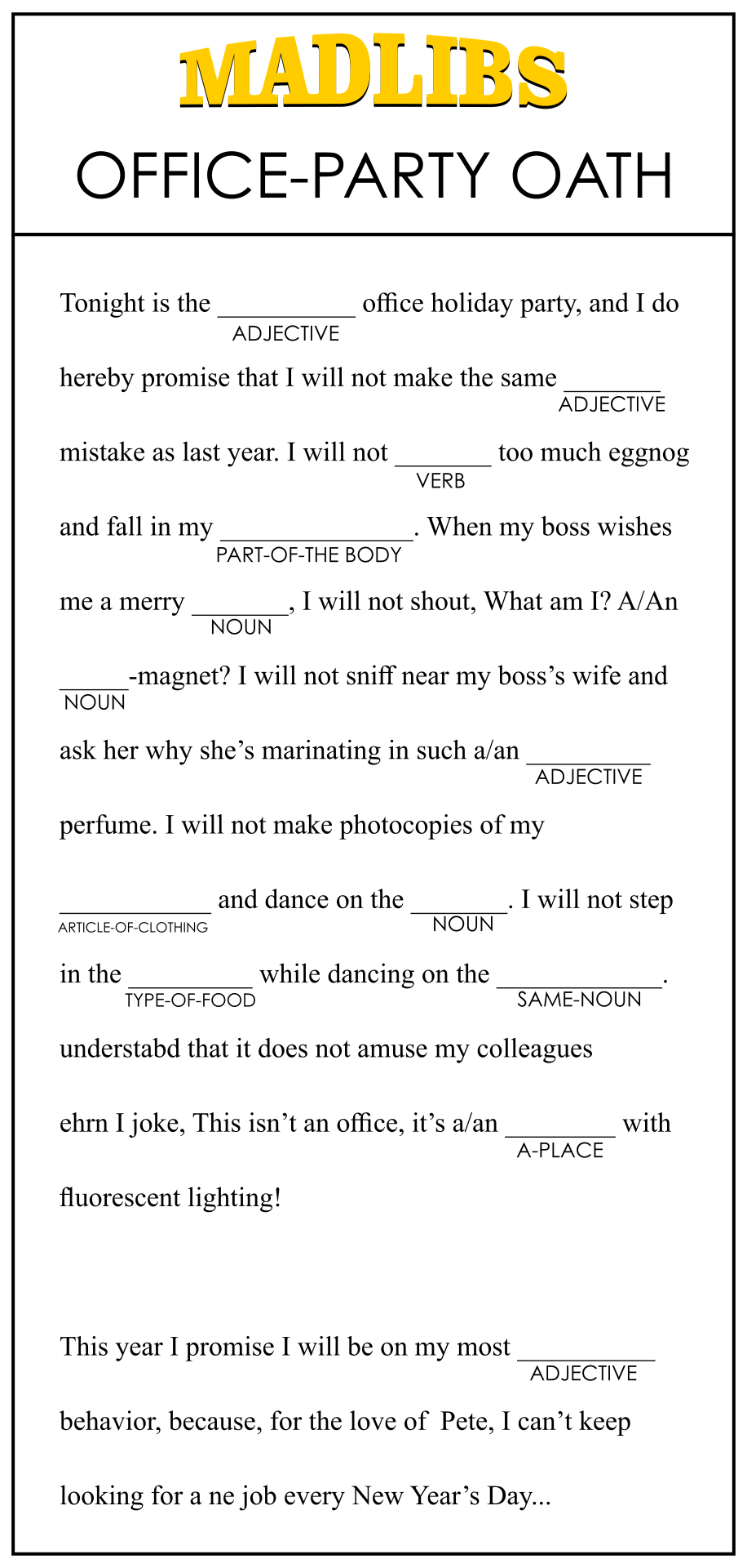 10 Best Office Mad Libs Printable PDF For Free At Printablee
