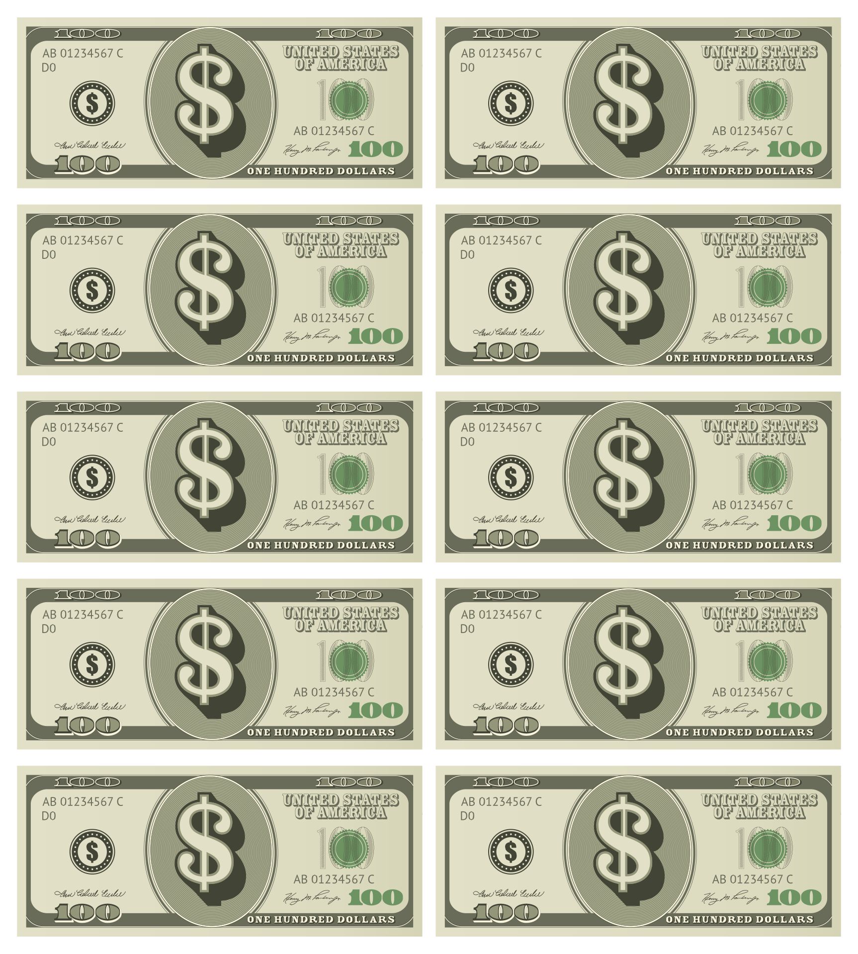 Fake Money Free Printable