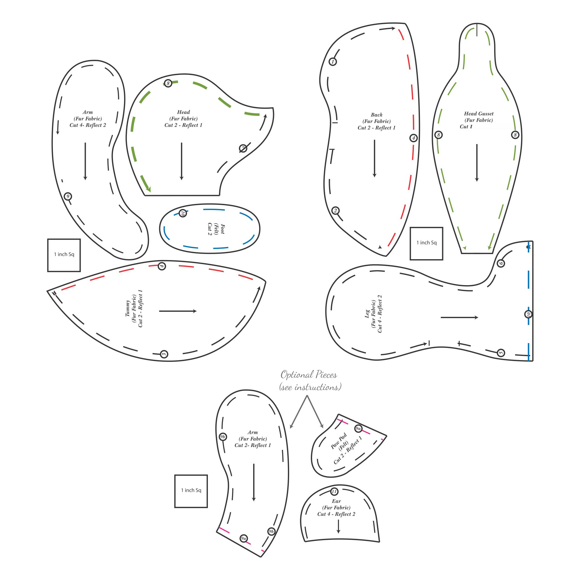 Free Printable Teddy Bear Patterns For Sewing