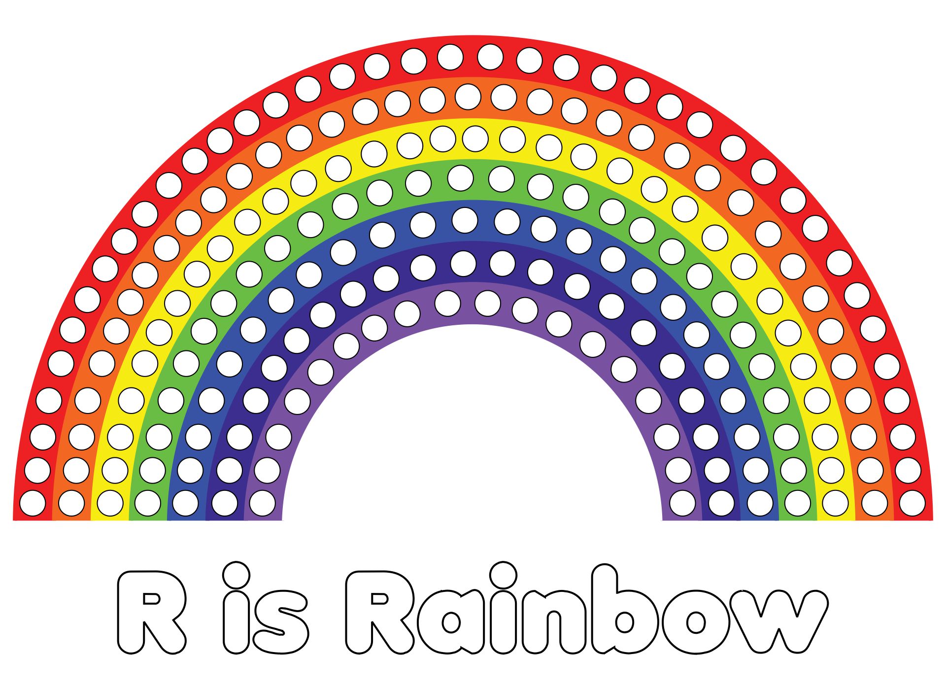 10 Best Rainbow Do A Dot Art Printables Printablee
