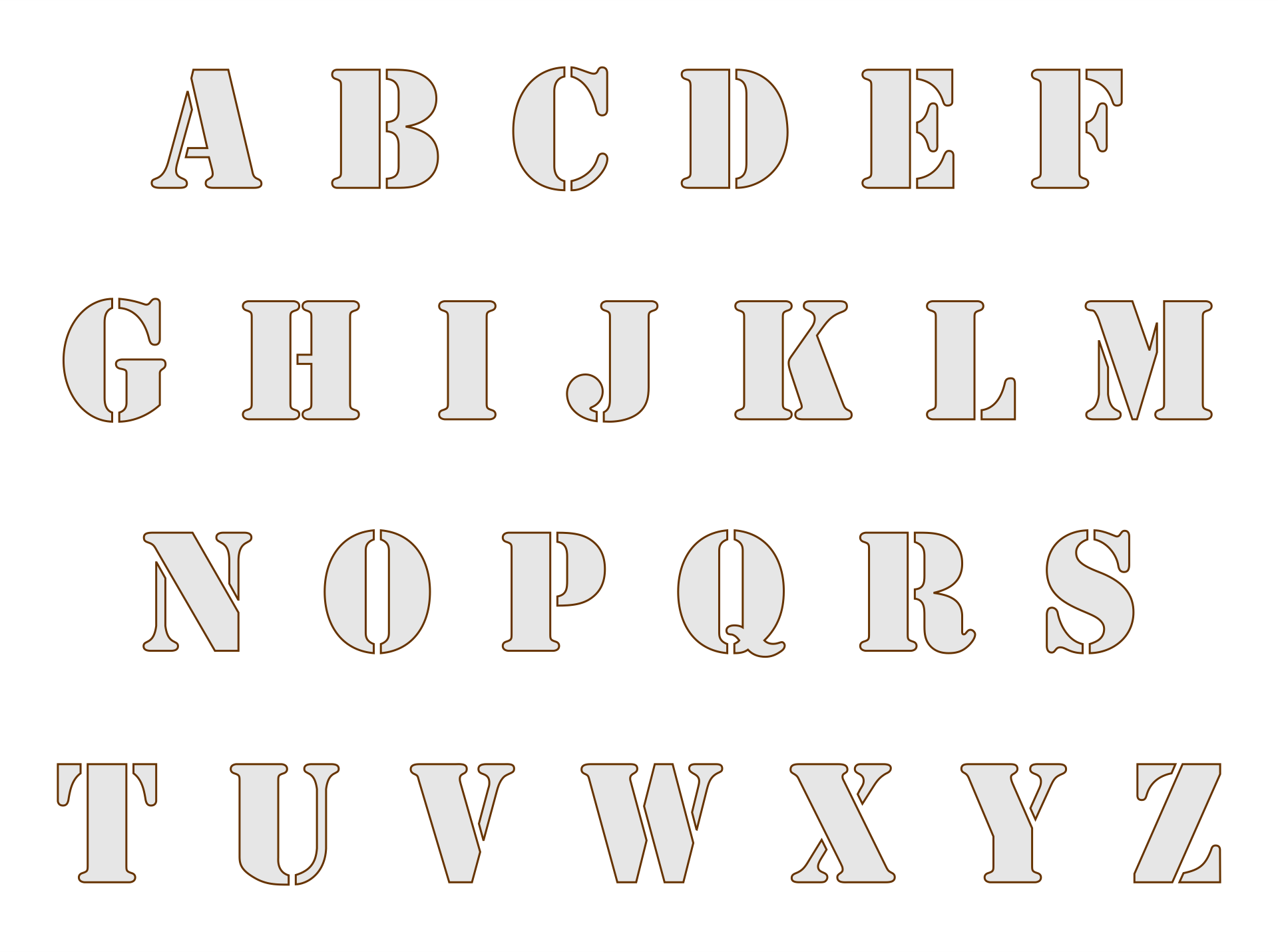 10 Best Free Printable Alphabet Stencil Letters Templ - vrogue.co