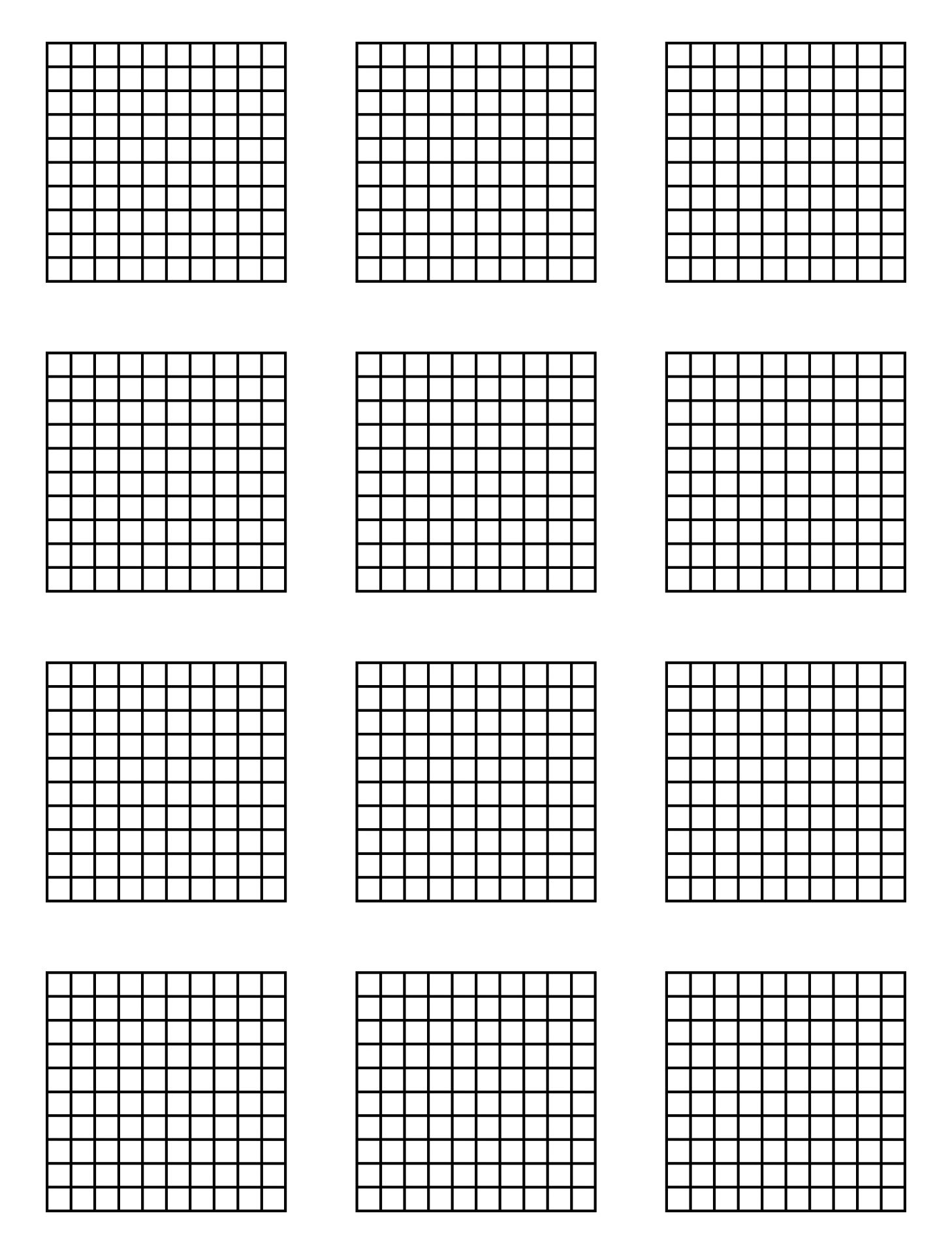 10 Best 10 By 10 Grids Printable