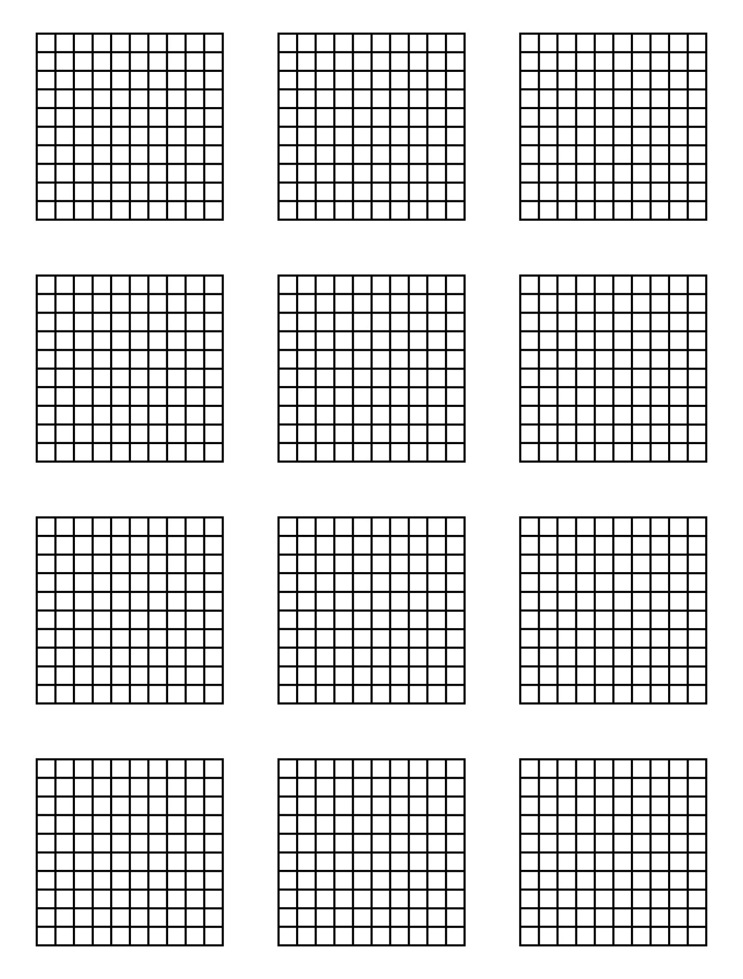 10 Best 10 By 10 Grids Printable Printablee