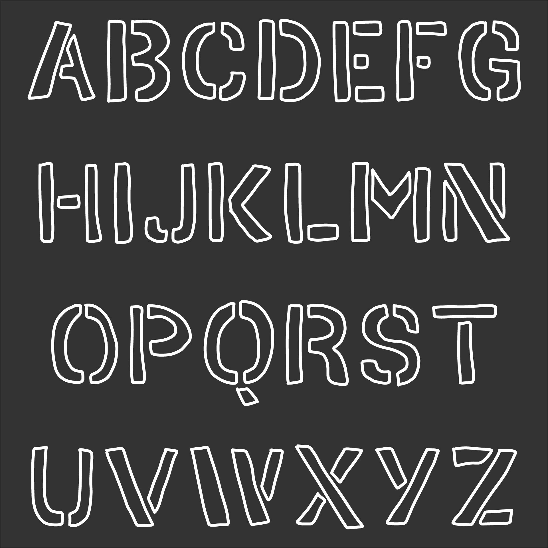 Printable Stencil Letters 3 Inch - Printable World Holiday