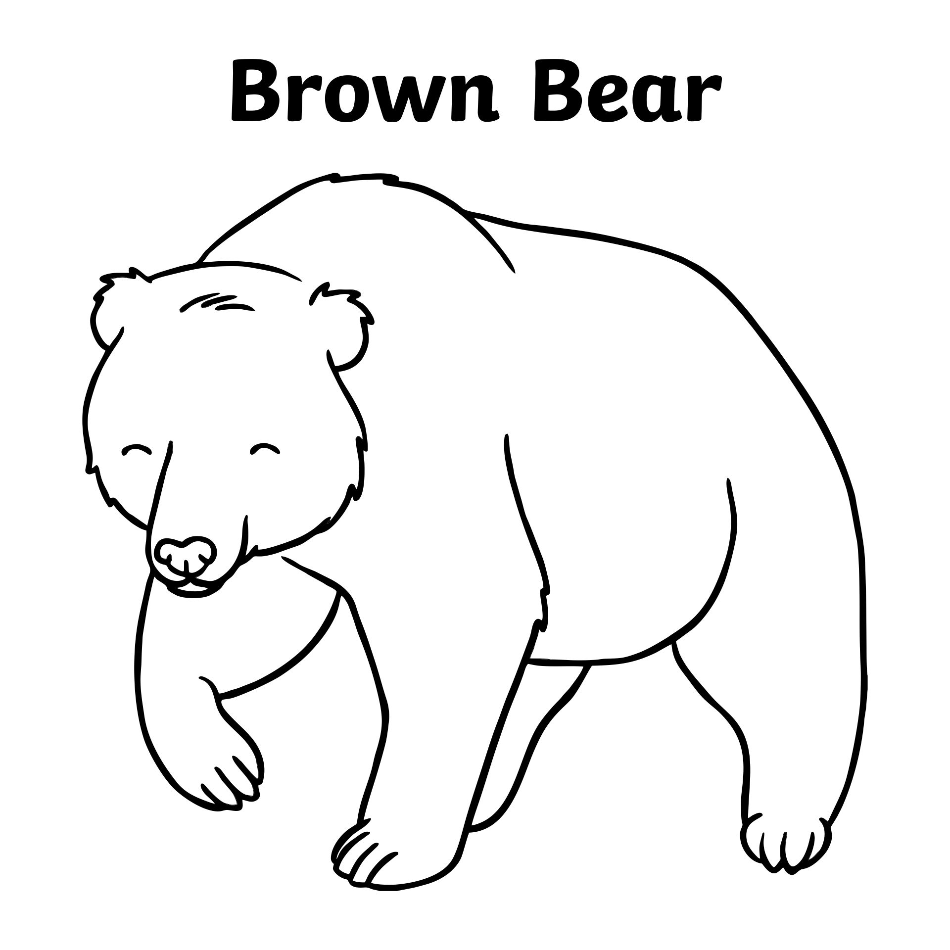 Printable Brown Bear Brown Bear Coloring Pages Portal Tribun