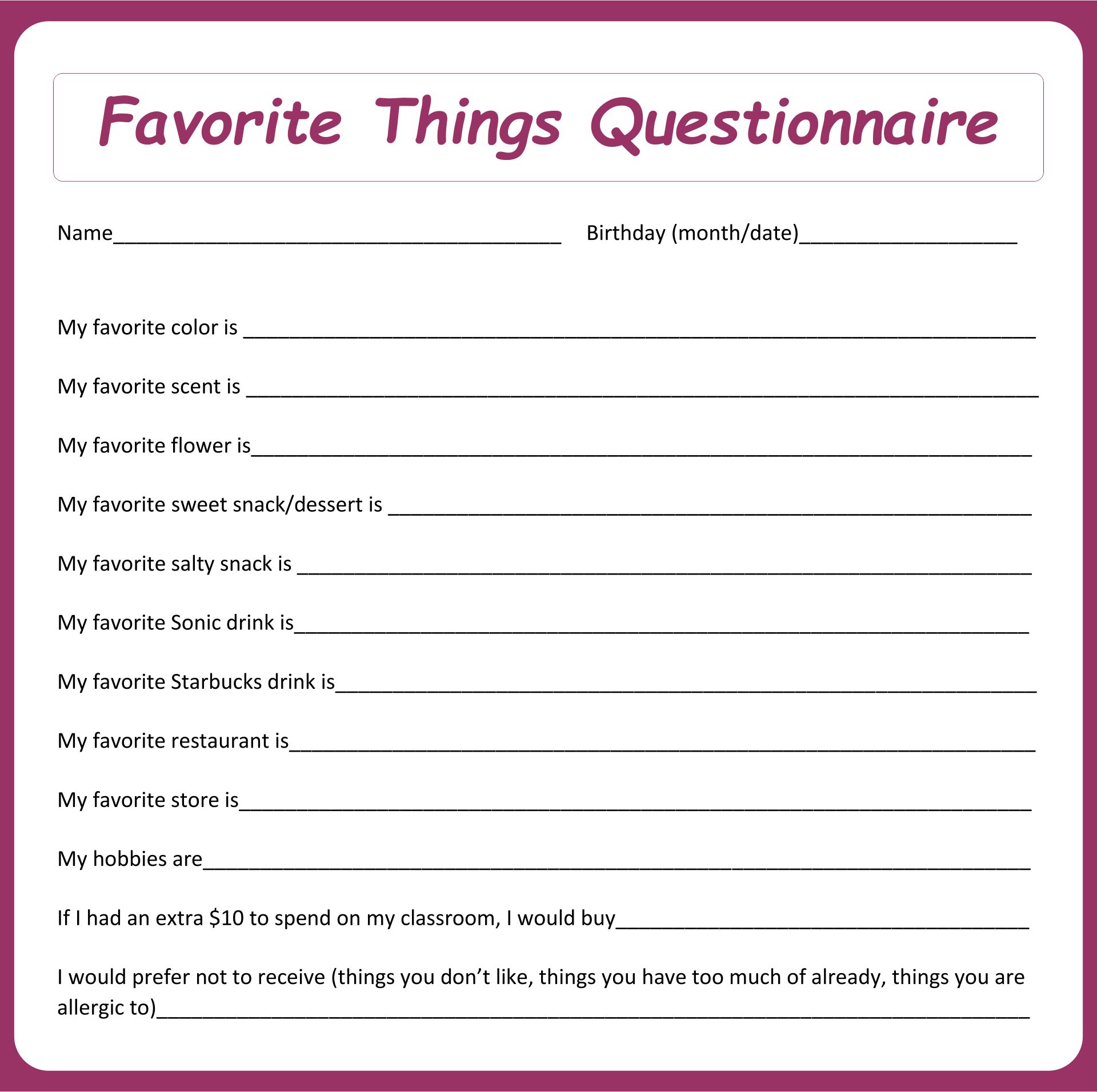 printable-employee-favorite-things-list