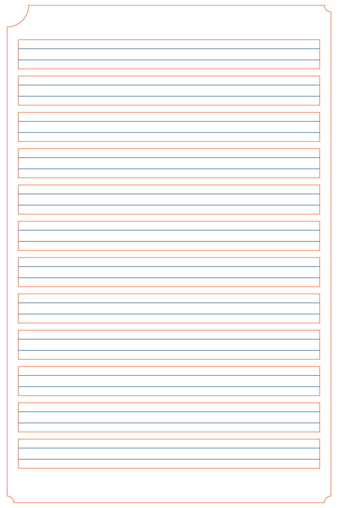Free Printable Blank Handwriting Worksheets Pdf