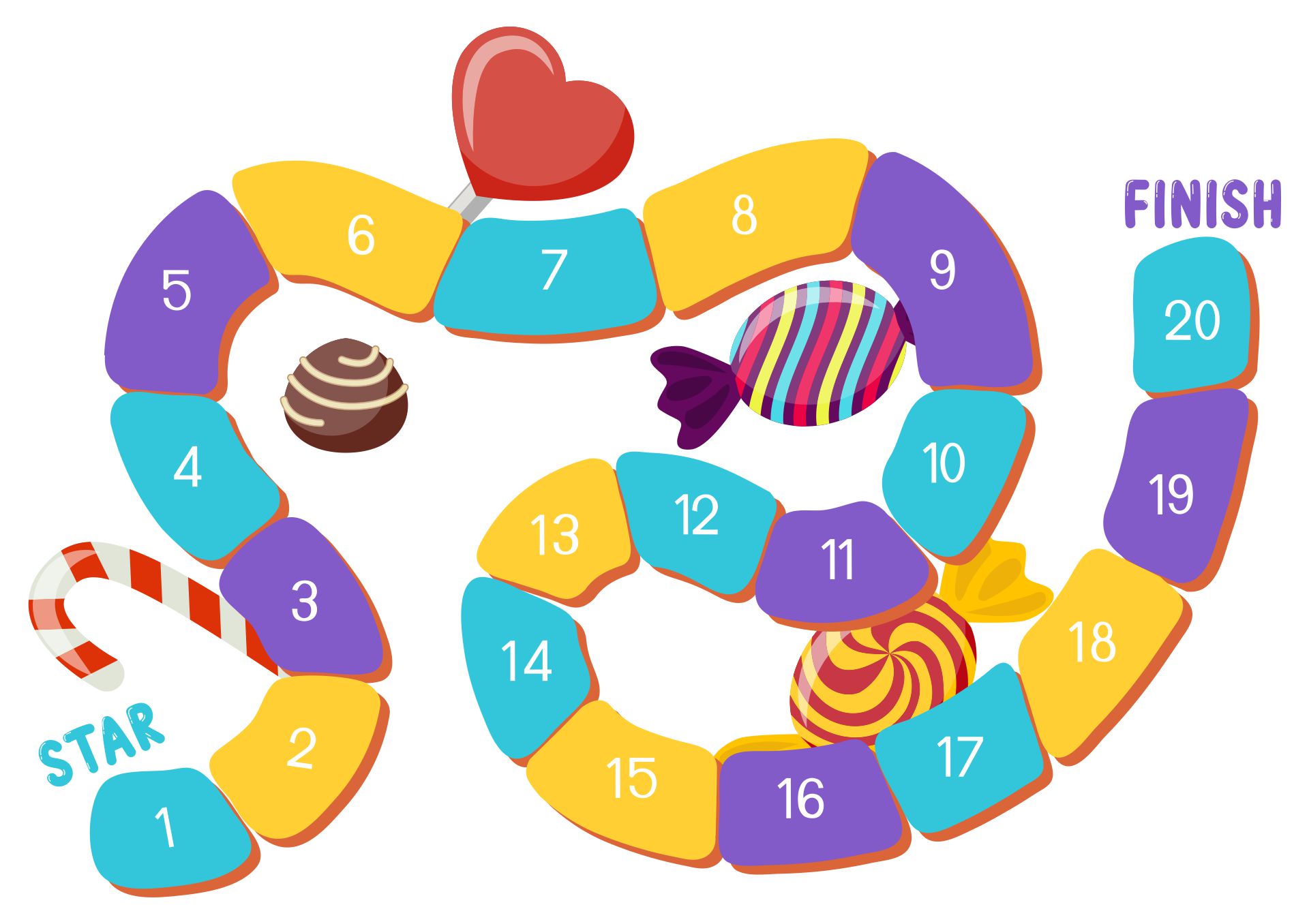 10 Best Printable Candyland Board Game