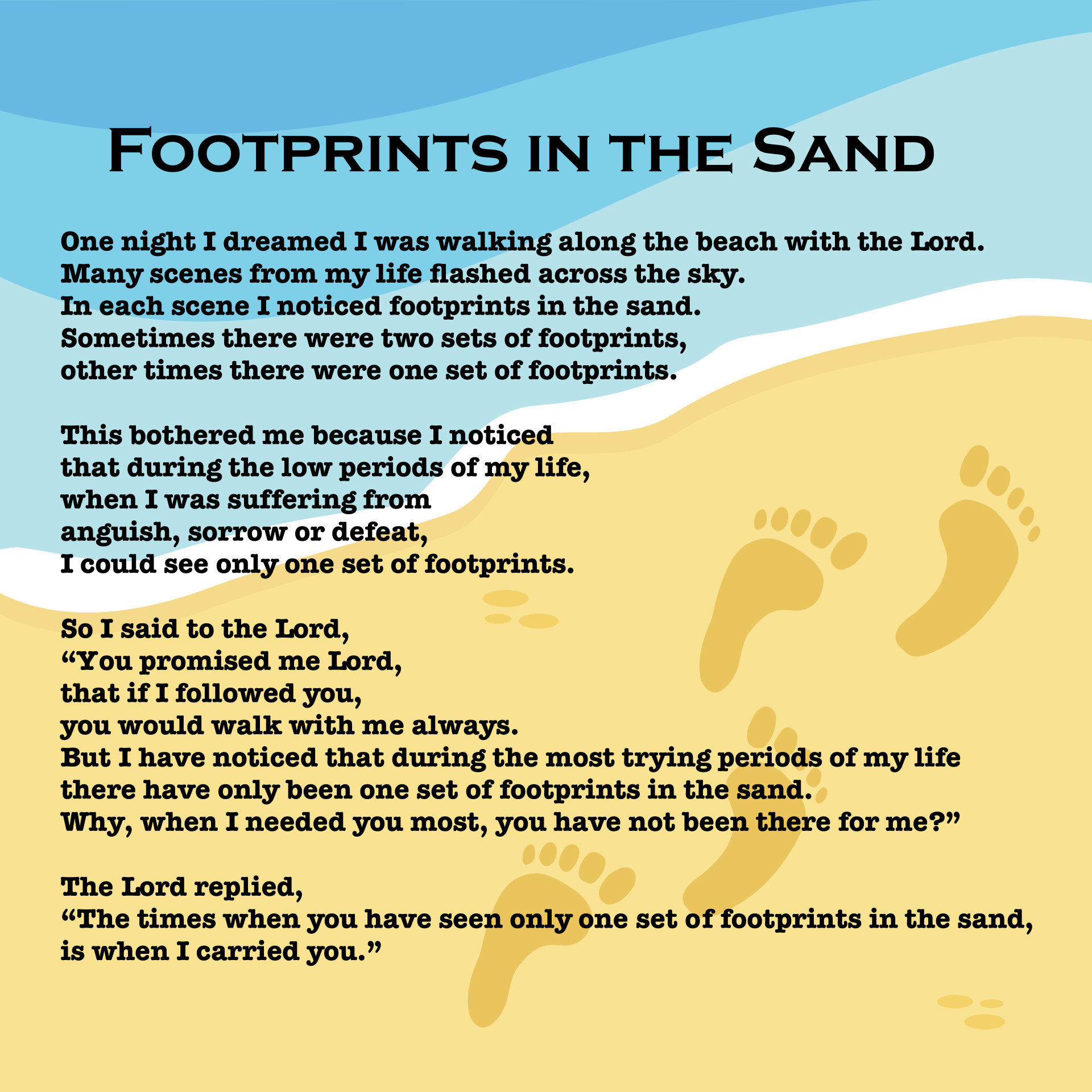 10 Best Printable Footprints In The Sand PDF for Free at Printablee